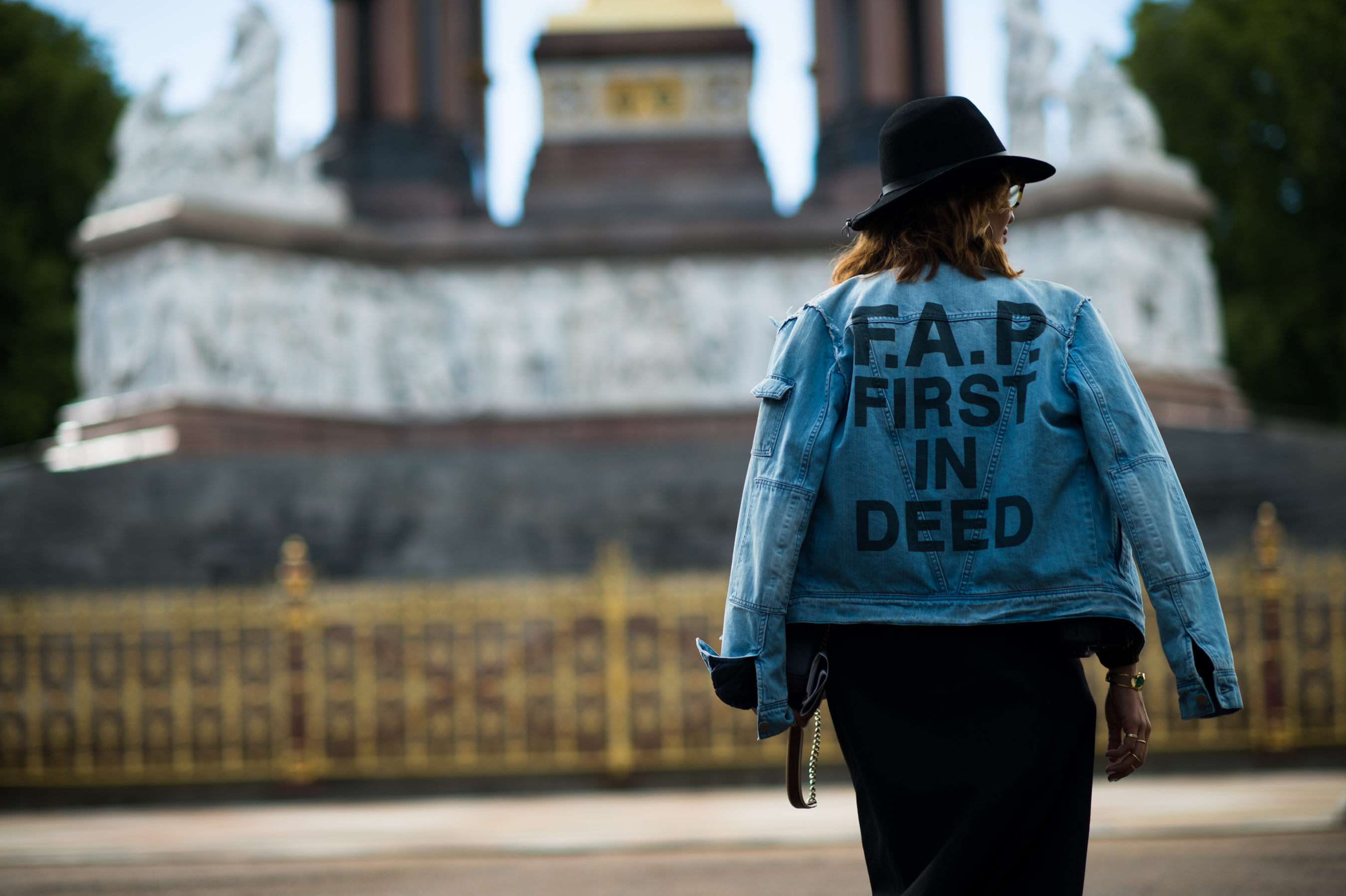 Belgian woman with First In Deed jacket