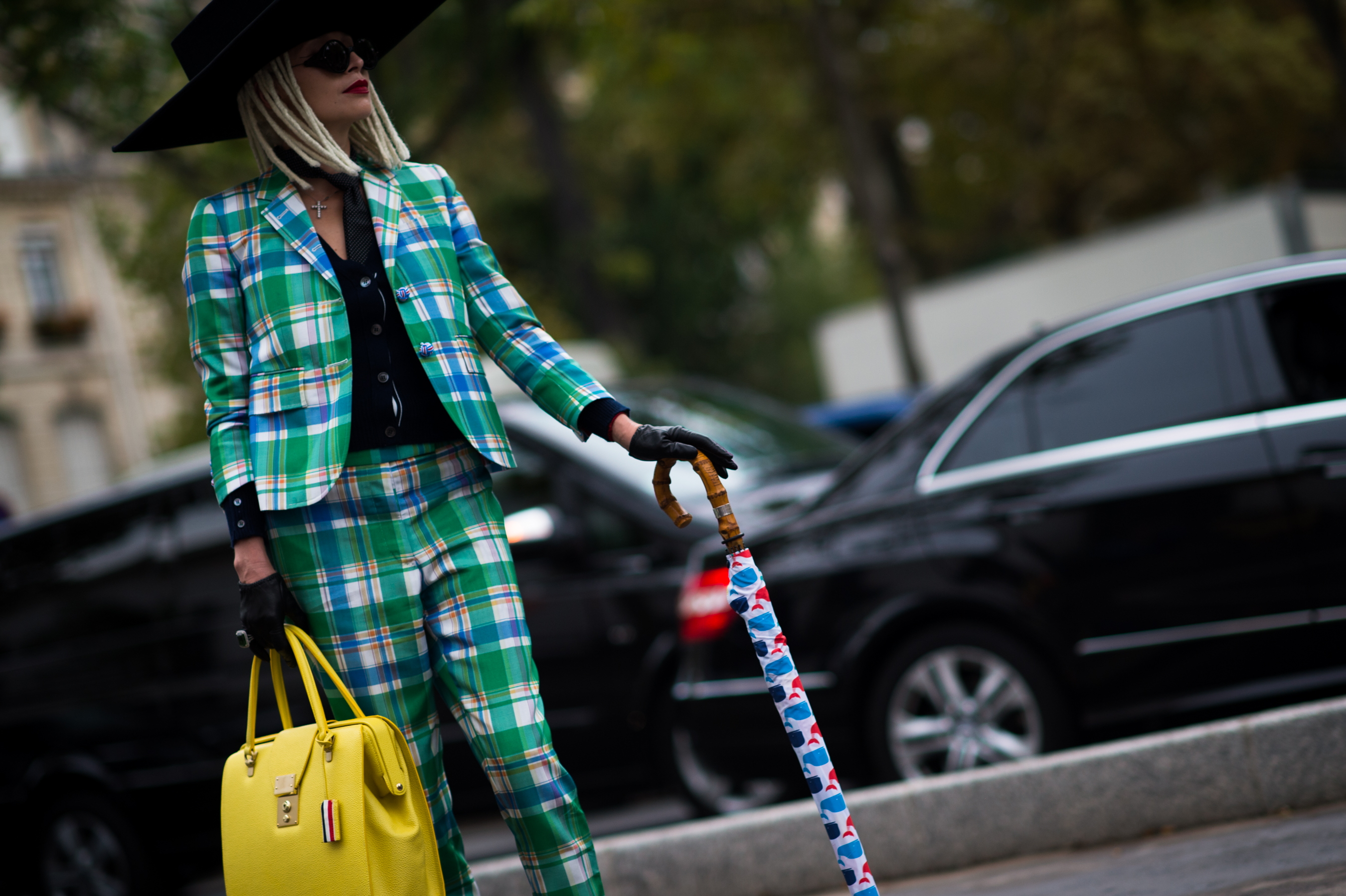 Ukrainian woman wearing Thom Browne