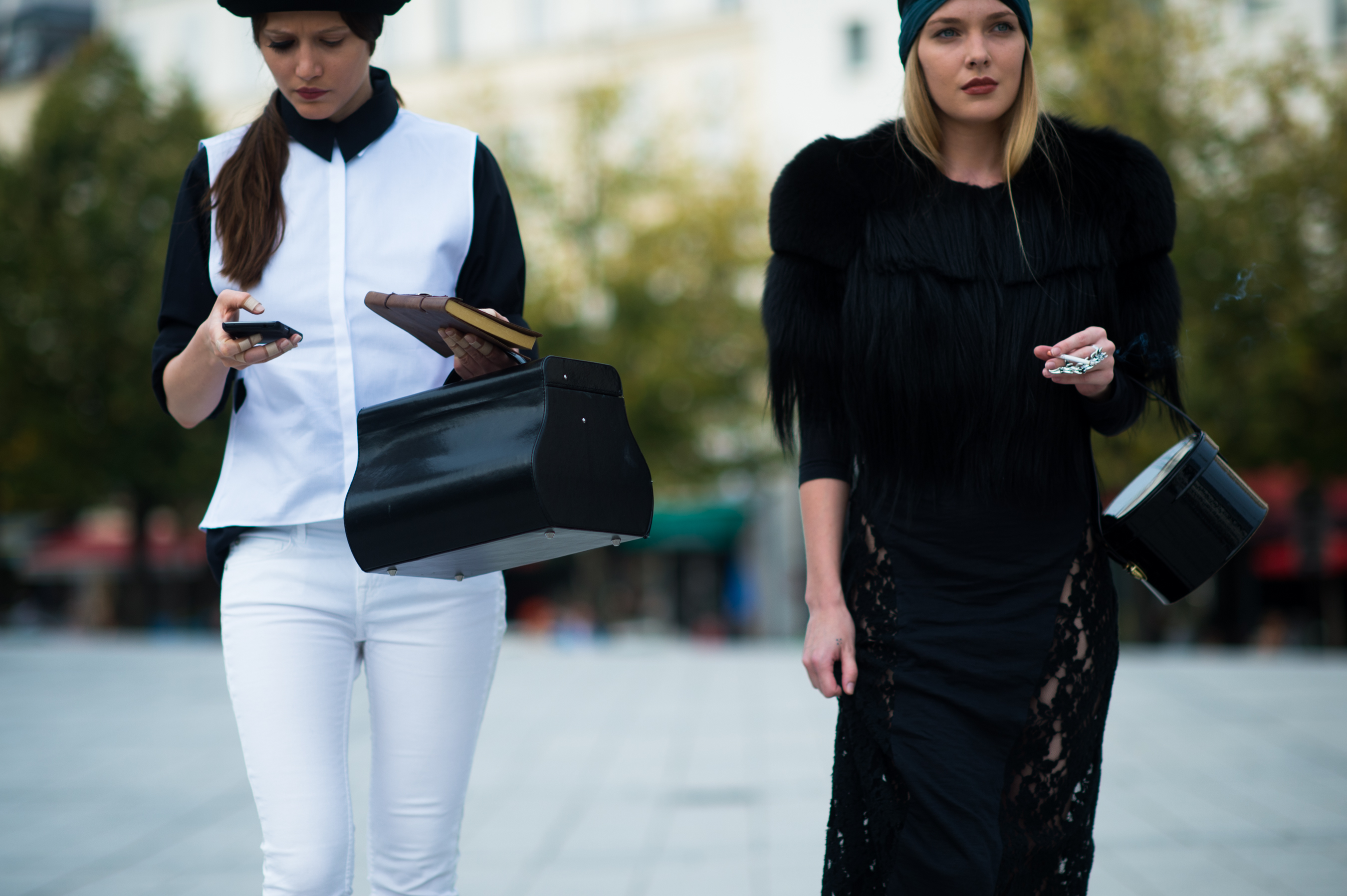 Two women before Rick Owens