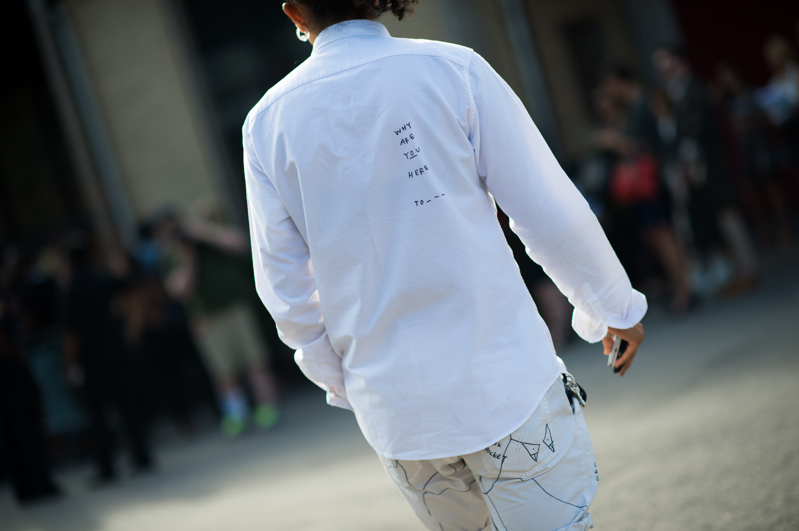 Shantell Martin artist wearing her designs