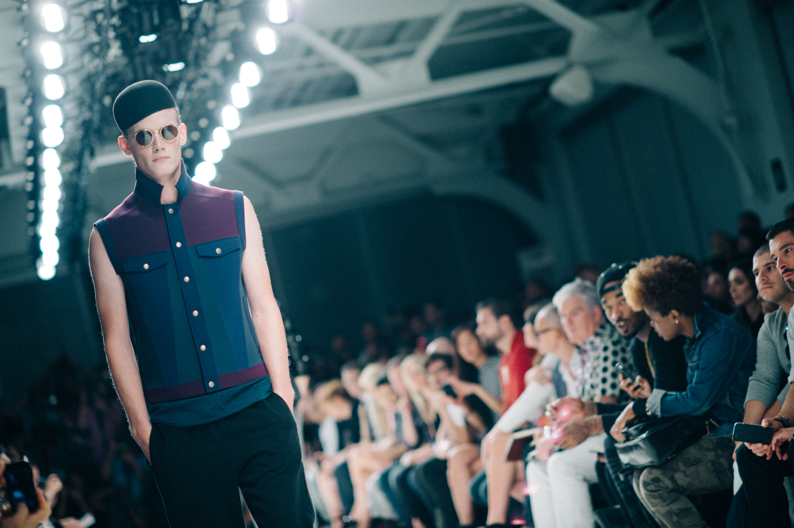 Canadian male model on runway