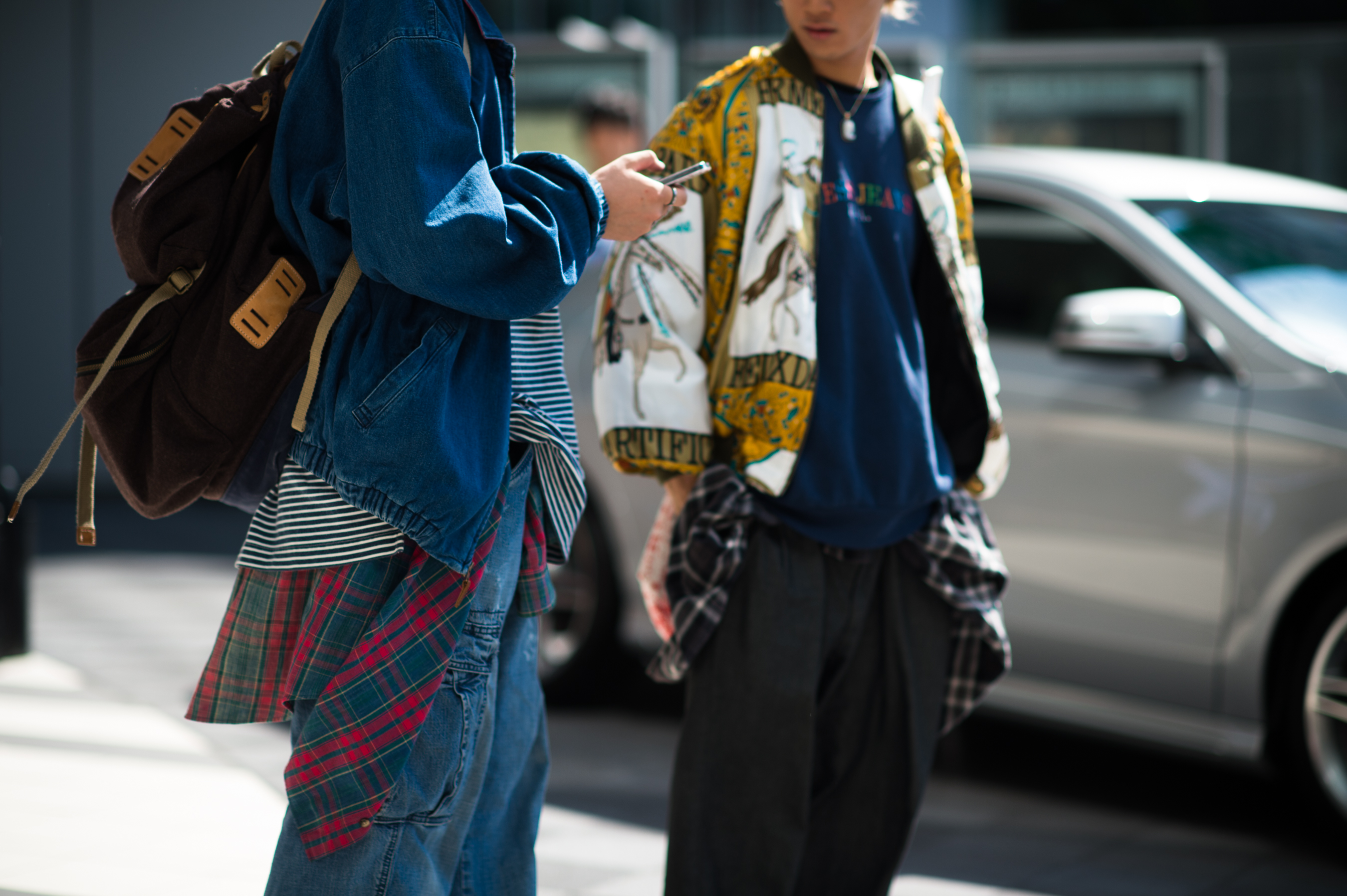 Two Japanese men wearing vintage