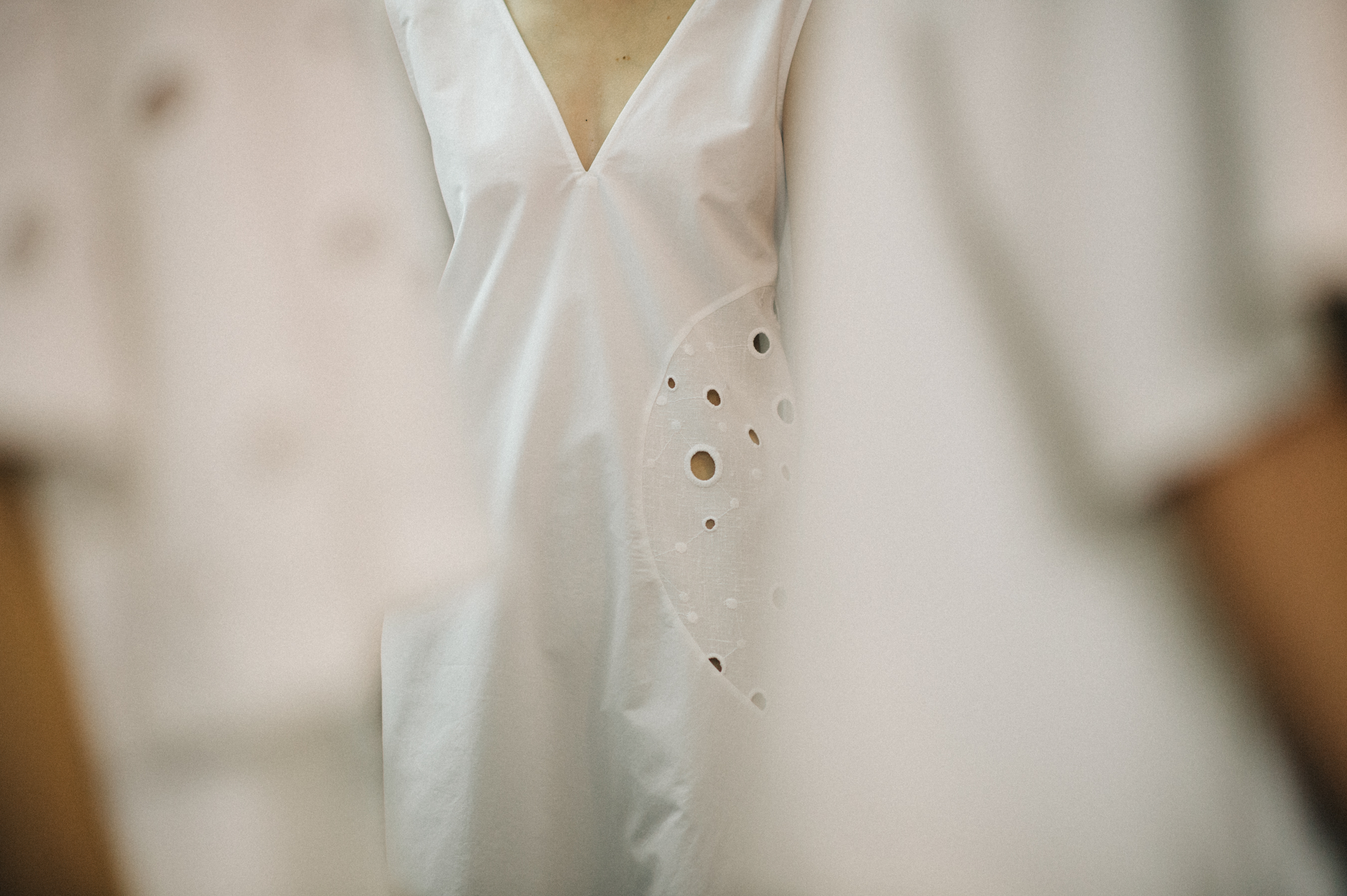 Kremi Otashliyska wearing perforated white