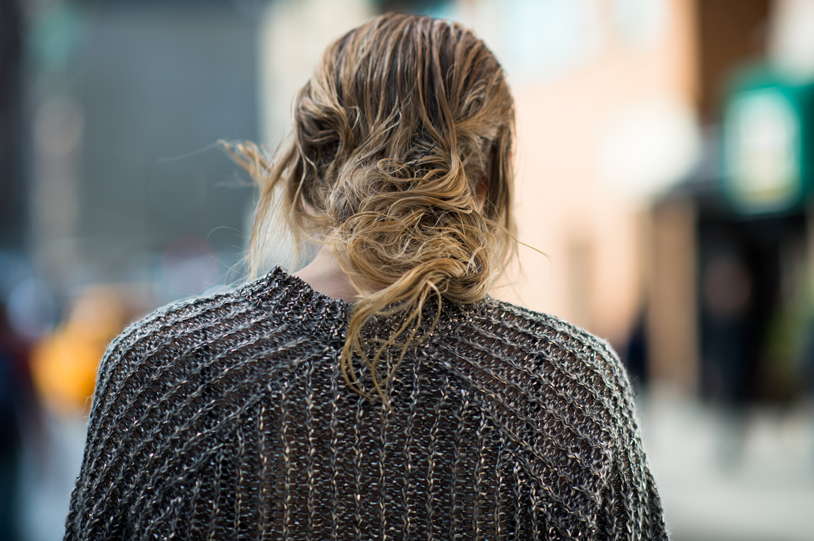 Model with hair from runway show