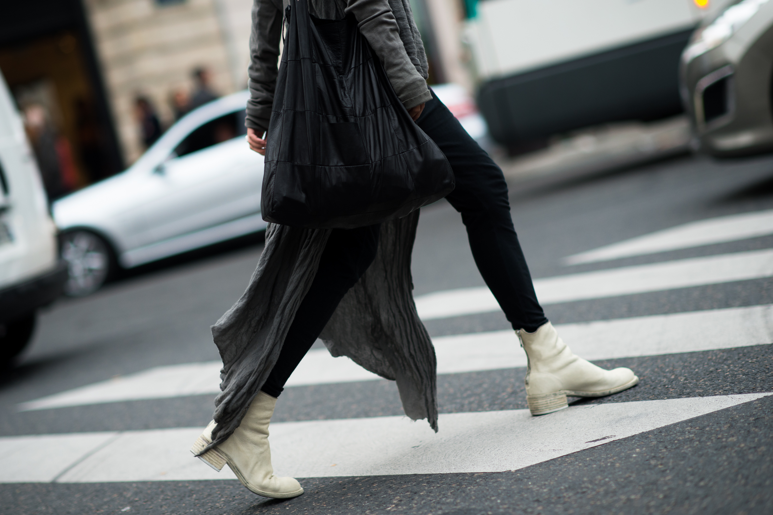 Chinese girl wearing white boots