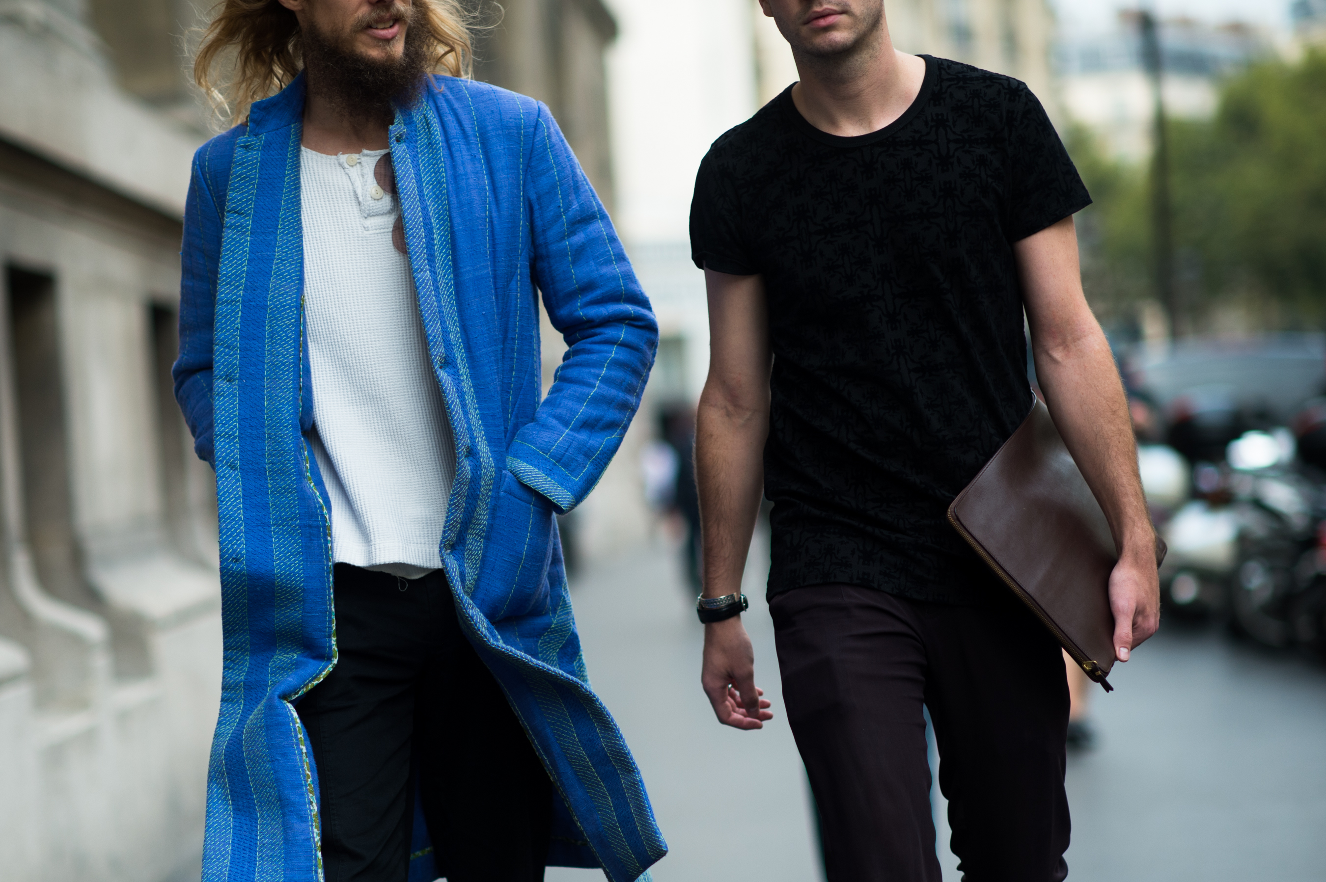 Two men before fashion show