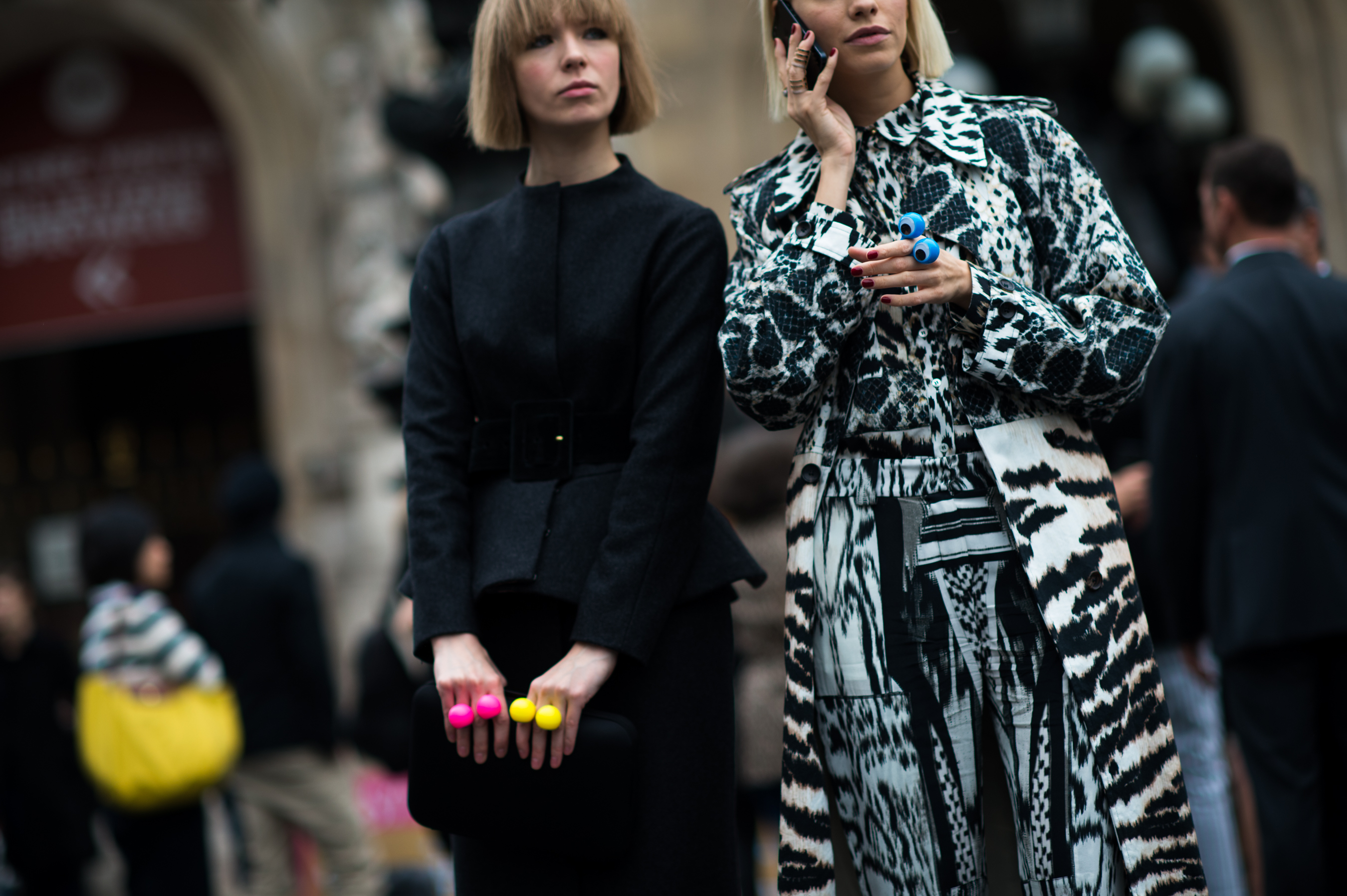 Two russian women wearing jackets