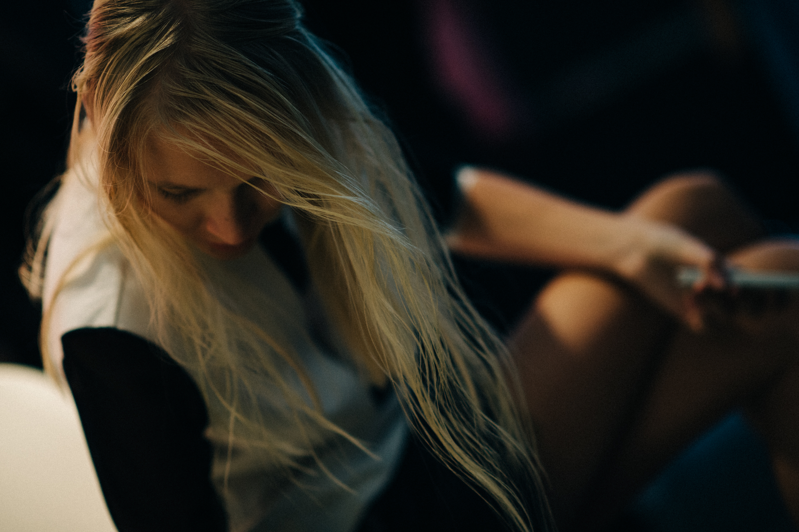 Model Yulia Lobova before show