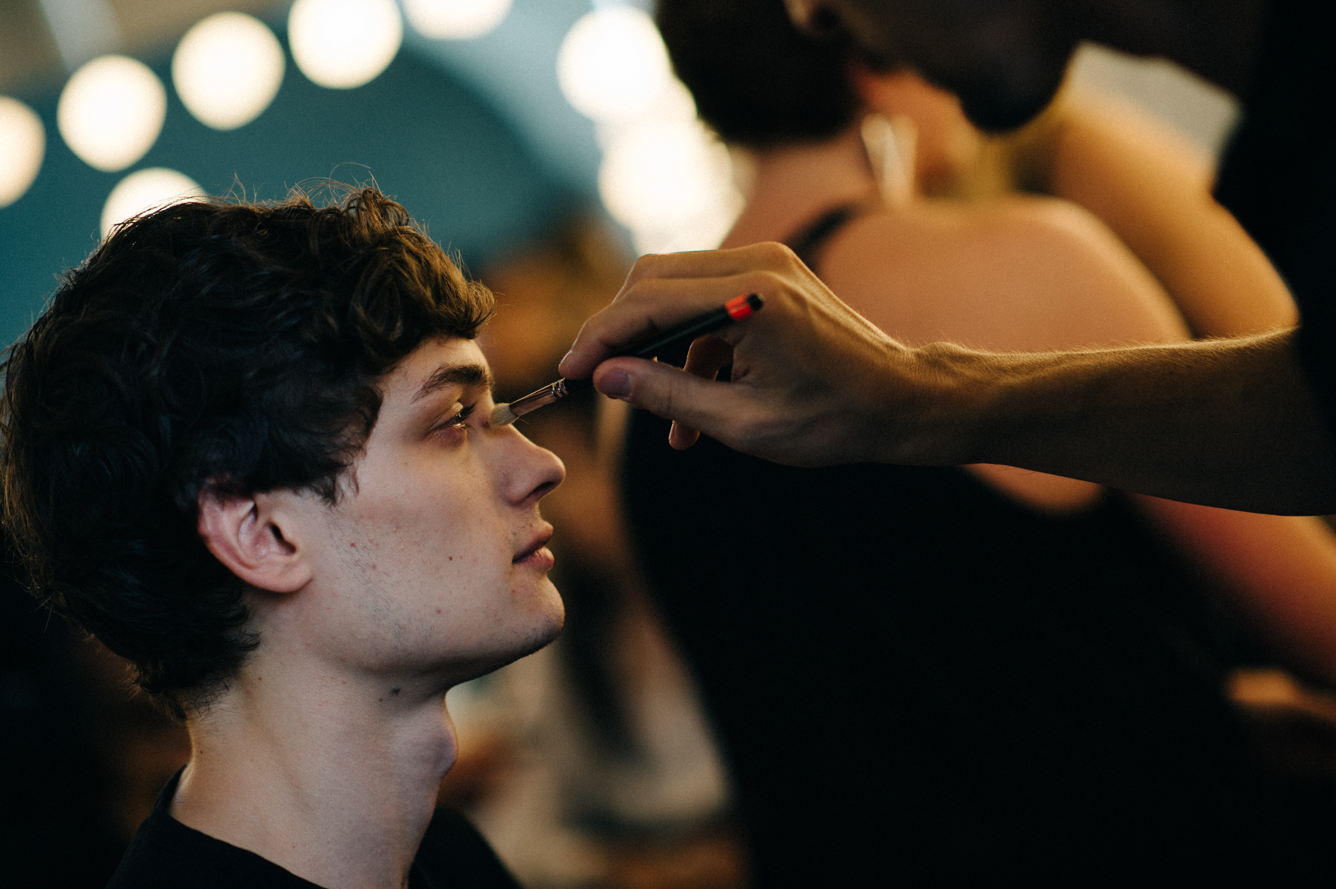 Male model Branko Maselj before show