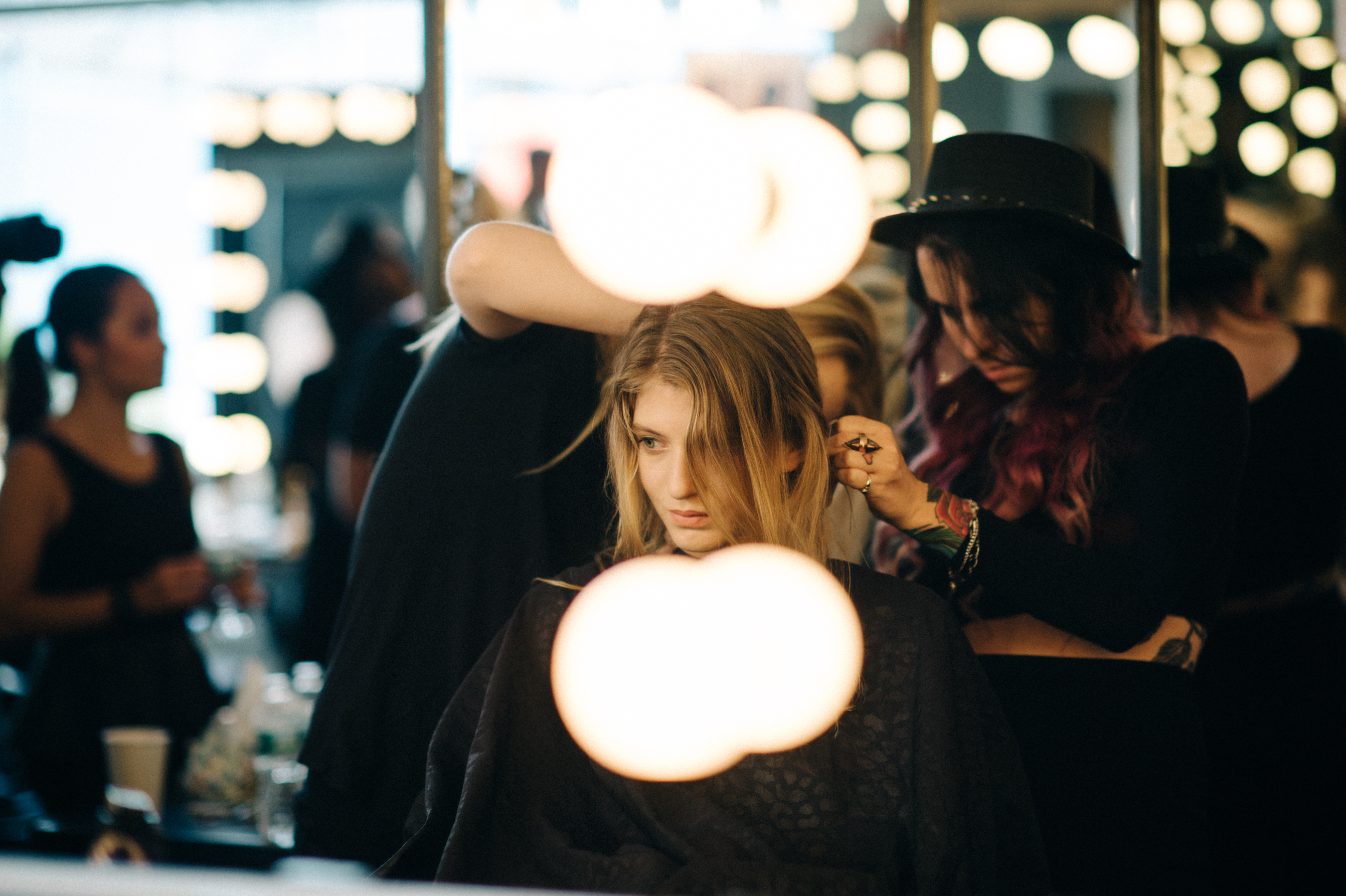 Model Caterina Ravaglia in hair and makeup