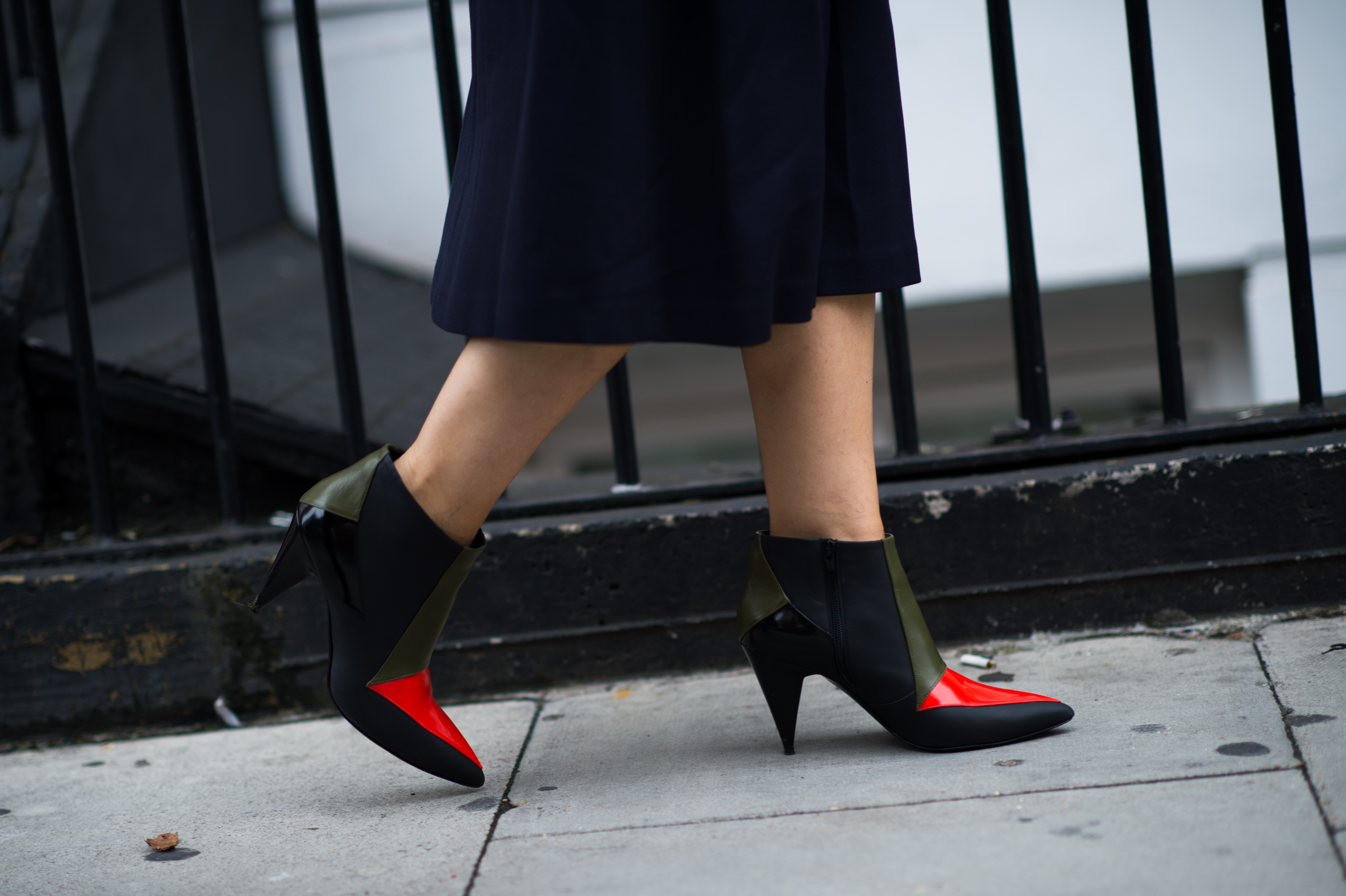 Woman walking in Pierry Hardy shoes