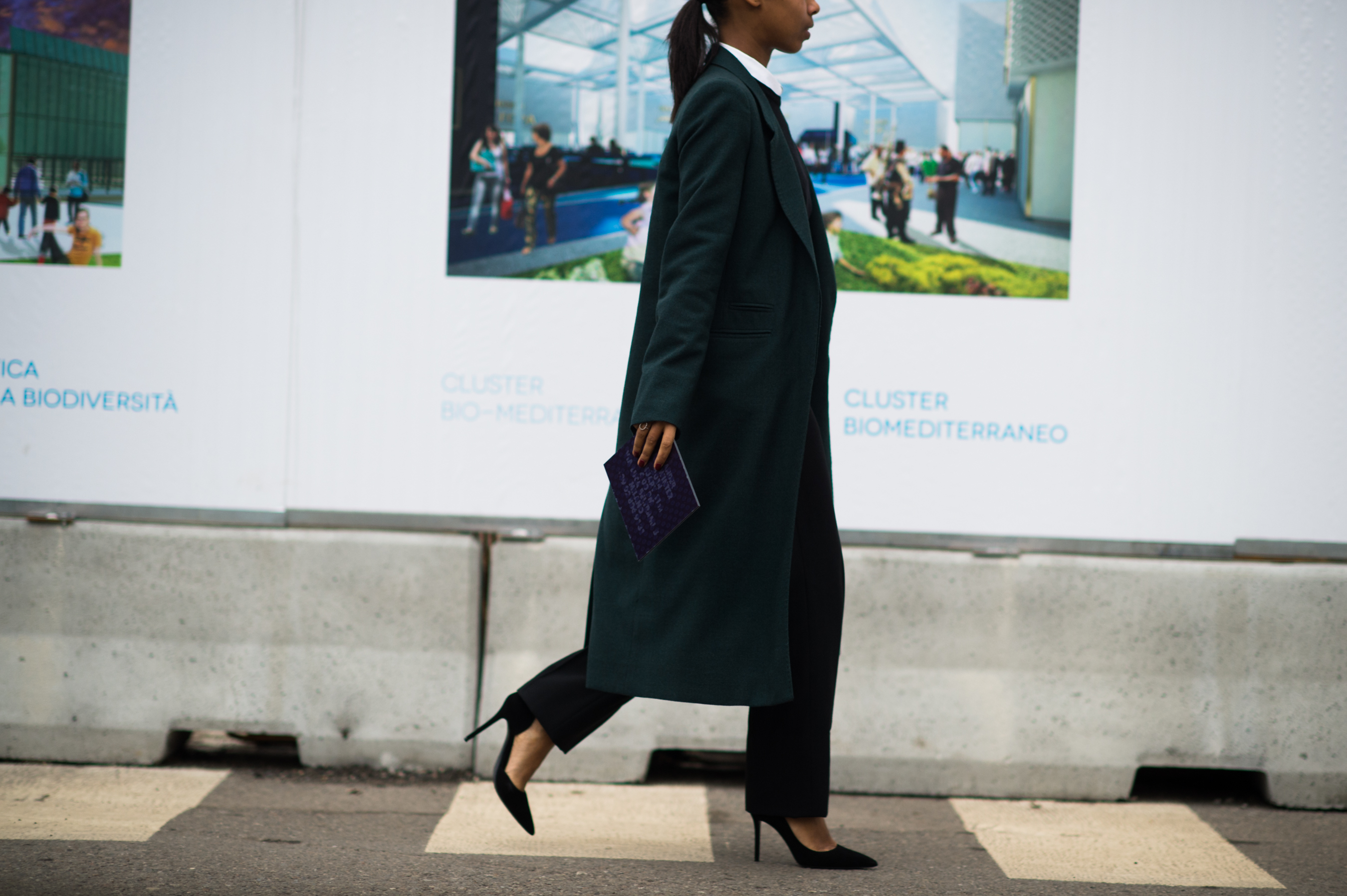 Fashion Editor wearing big coat