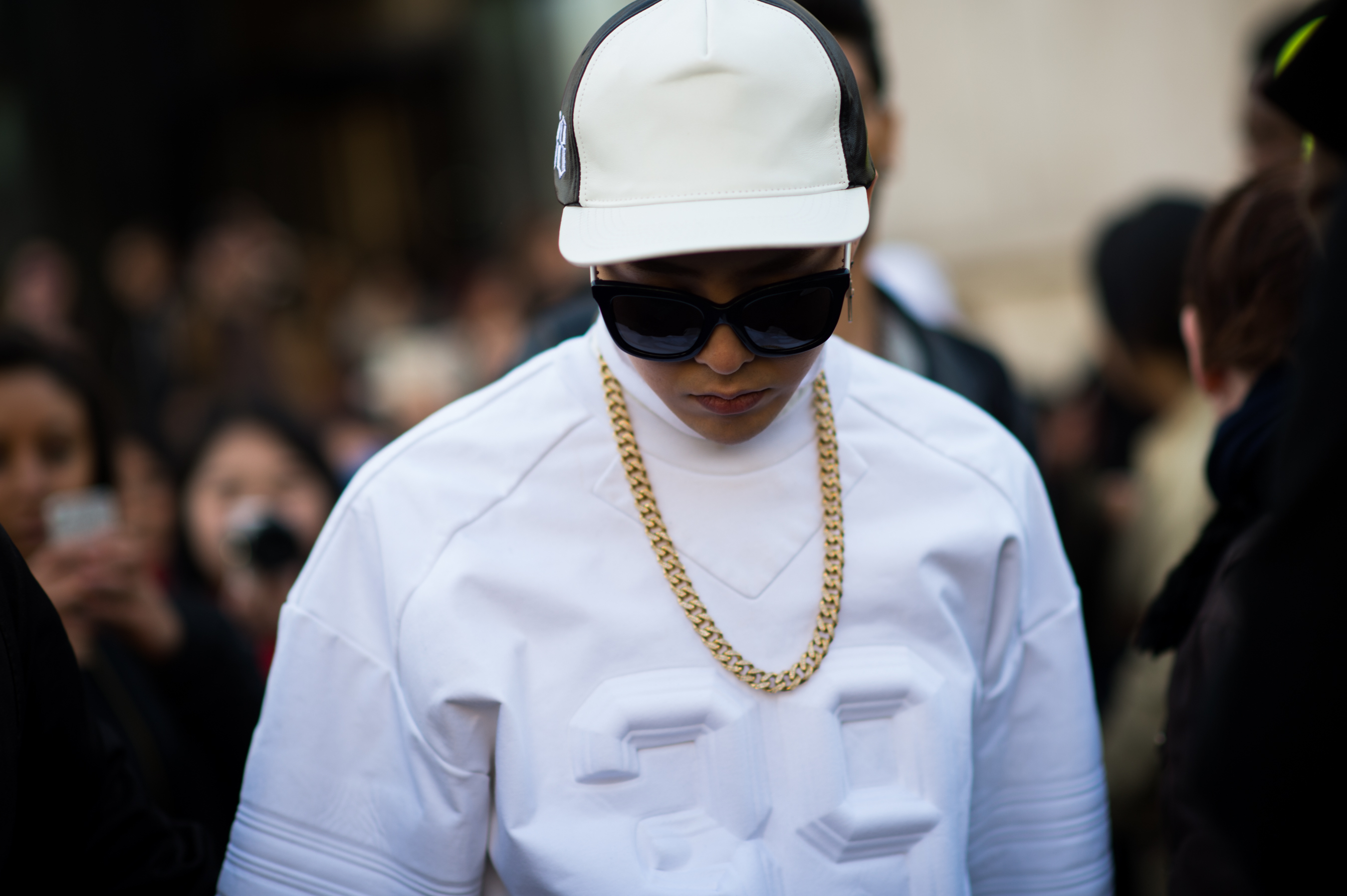 K-Pop star wearing white Juun J
