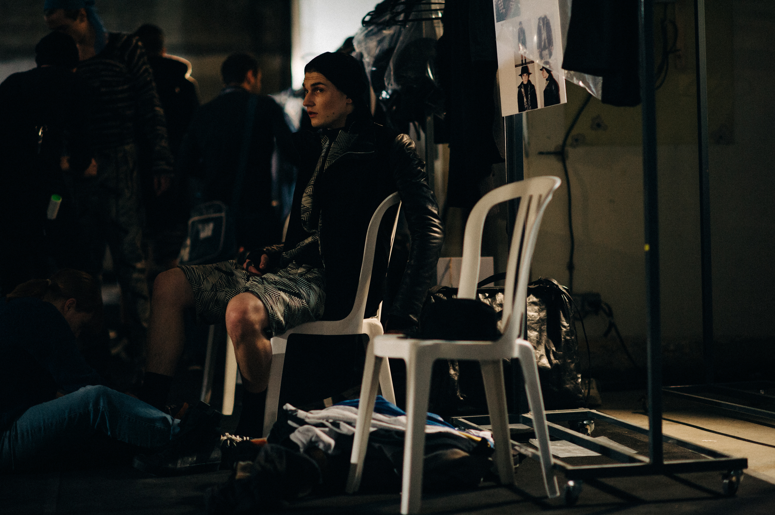 British male model before show