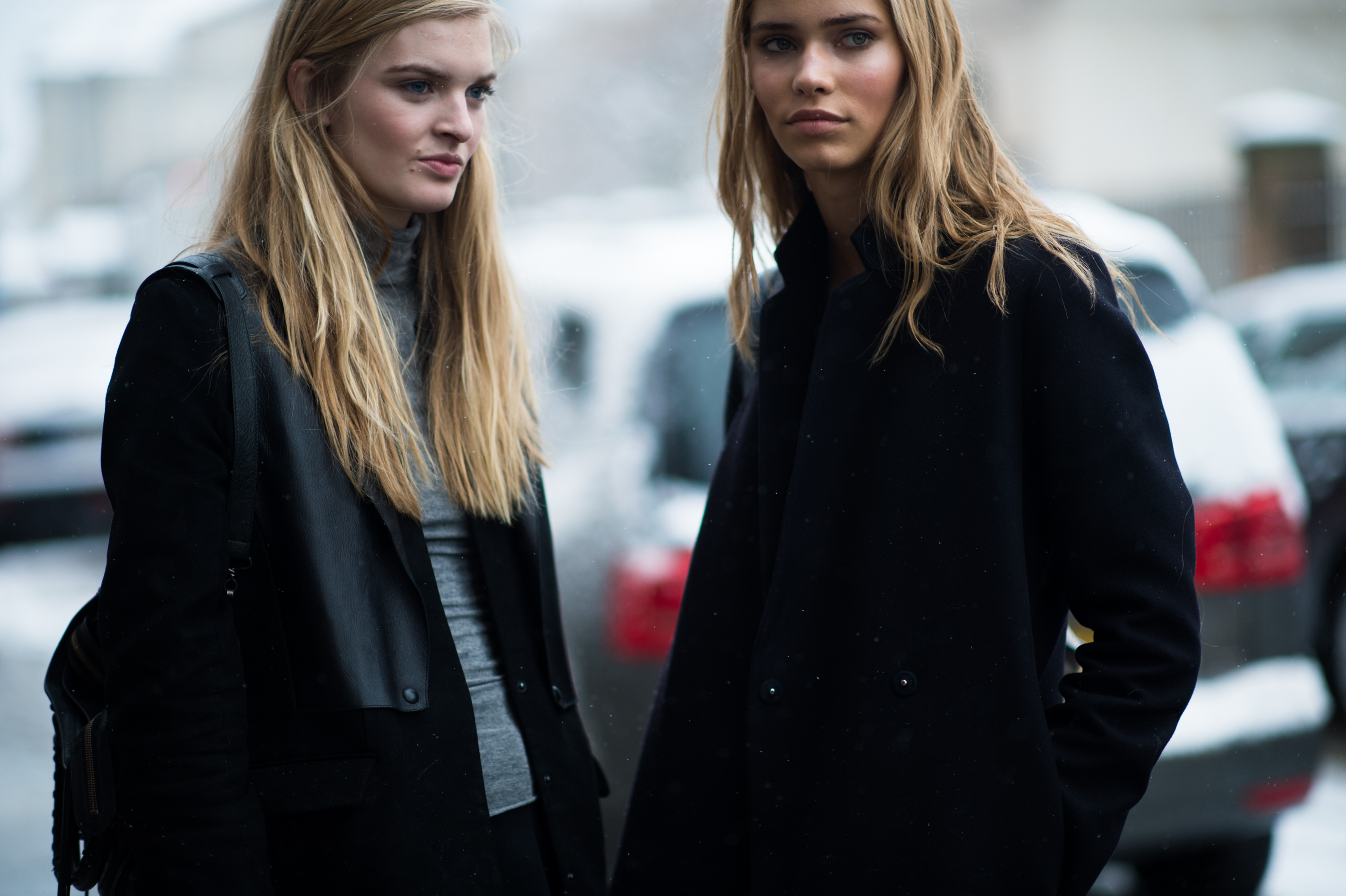 Two danish models furing CPH FW14 fashion week