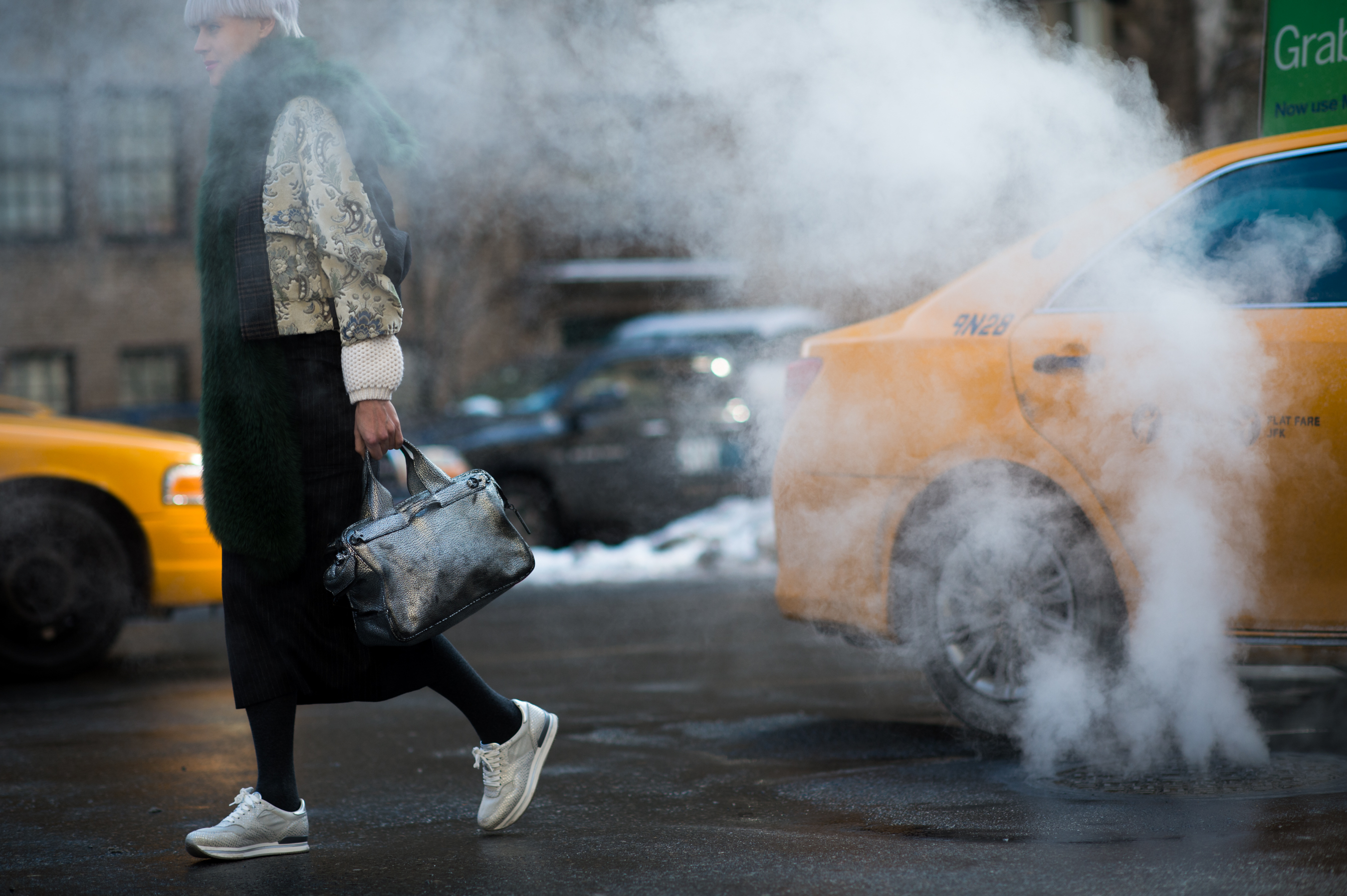 Dutch blogger walking in steam