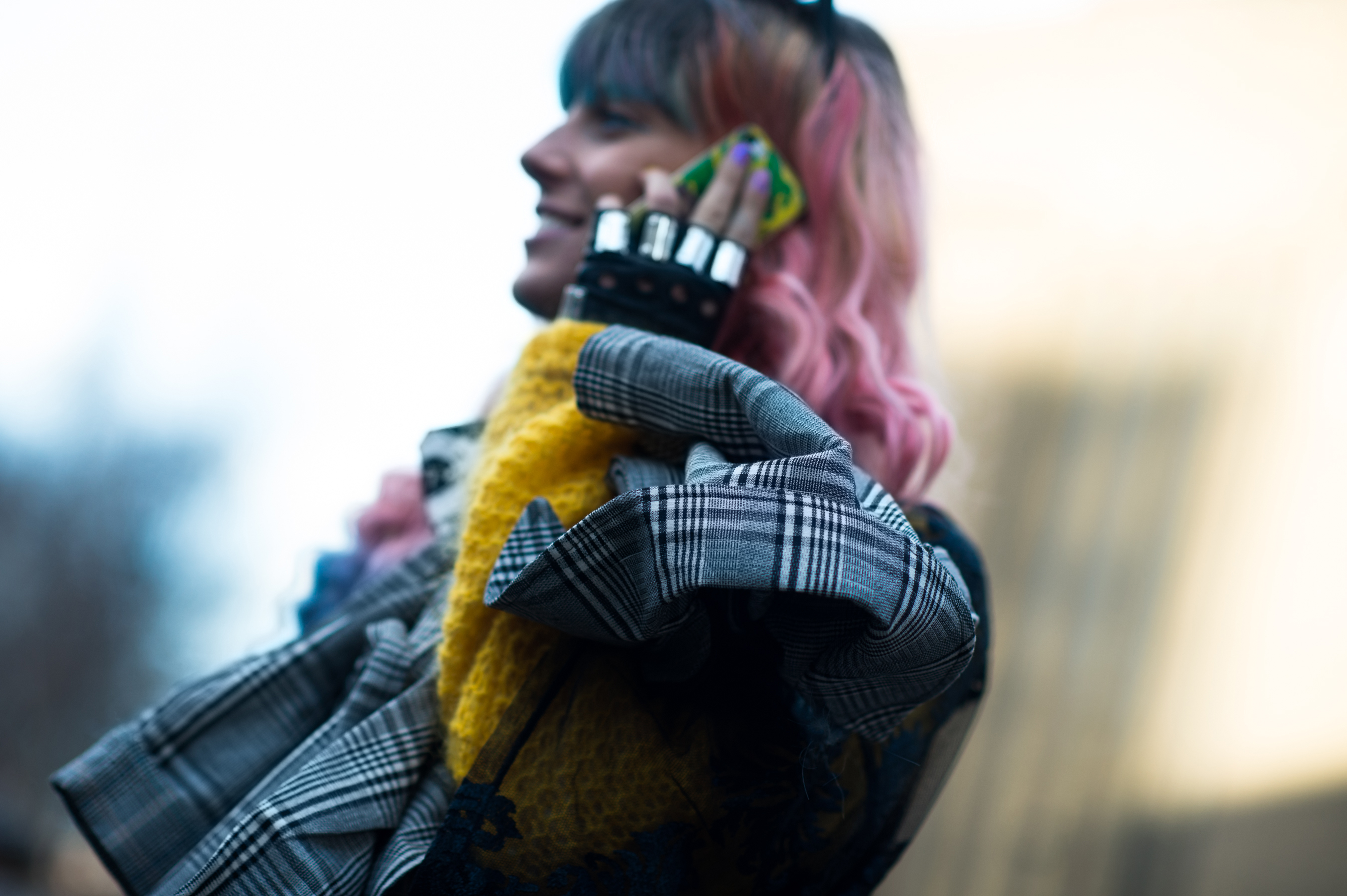 Danish american model with dyed hair