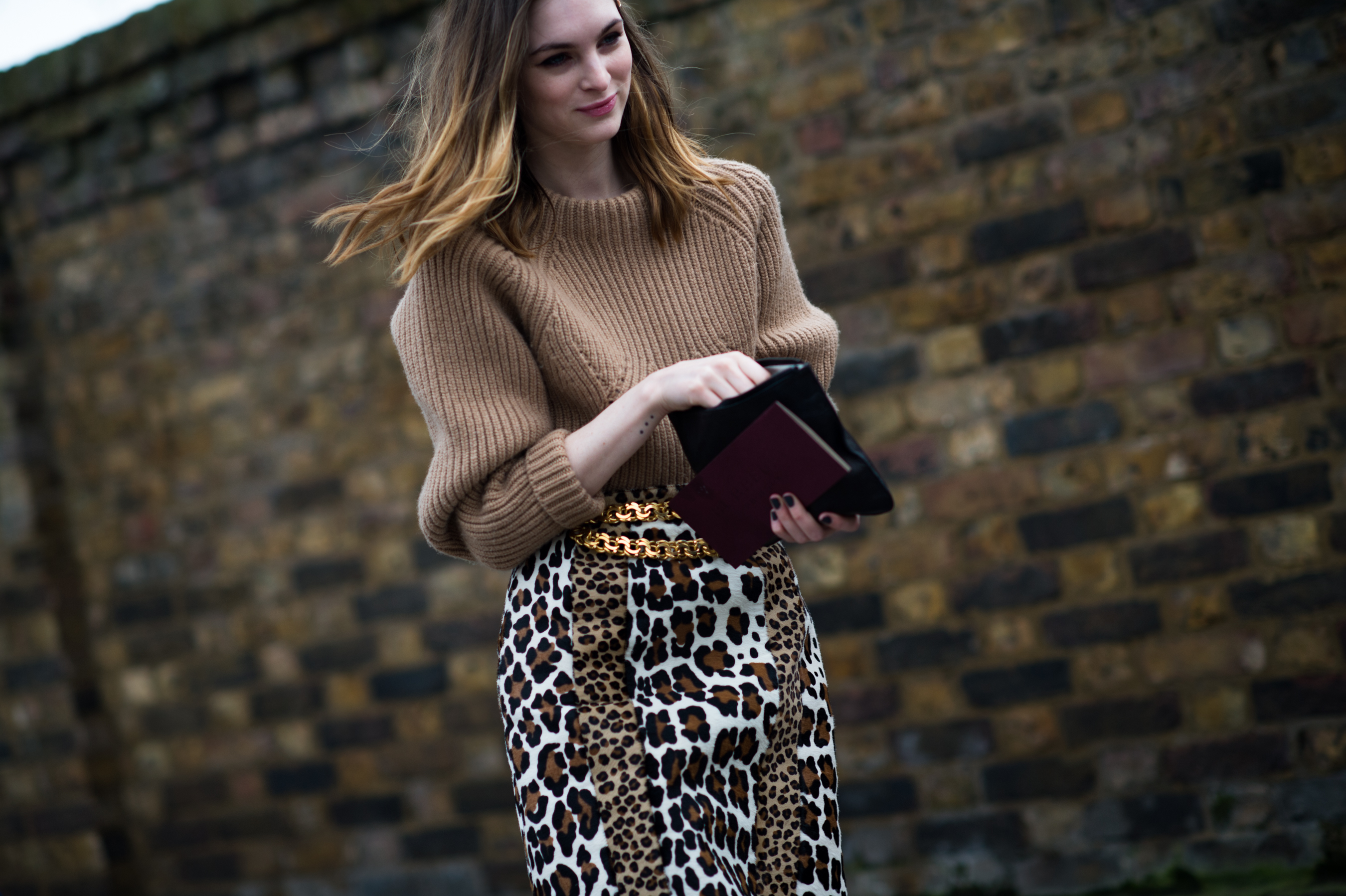 Model after Burberry Prorsum show