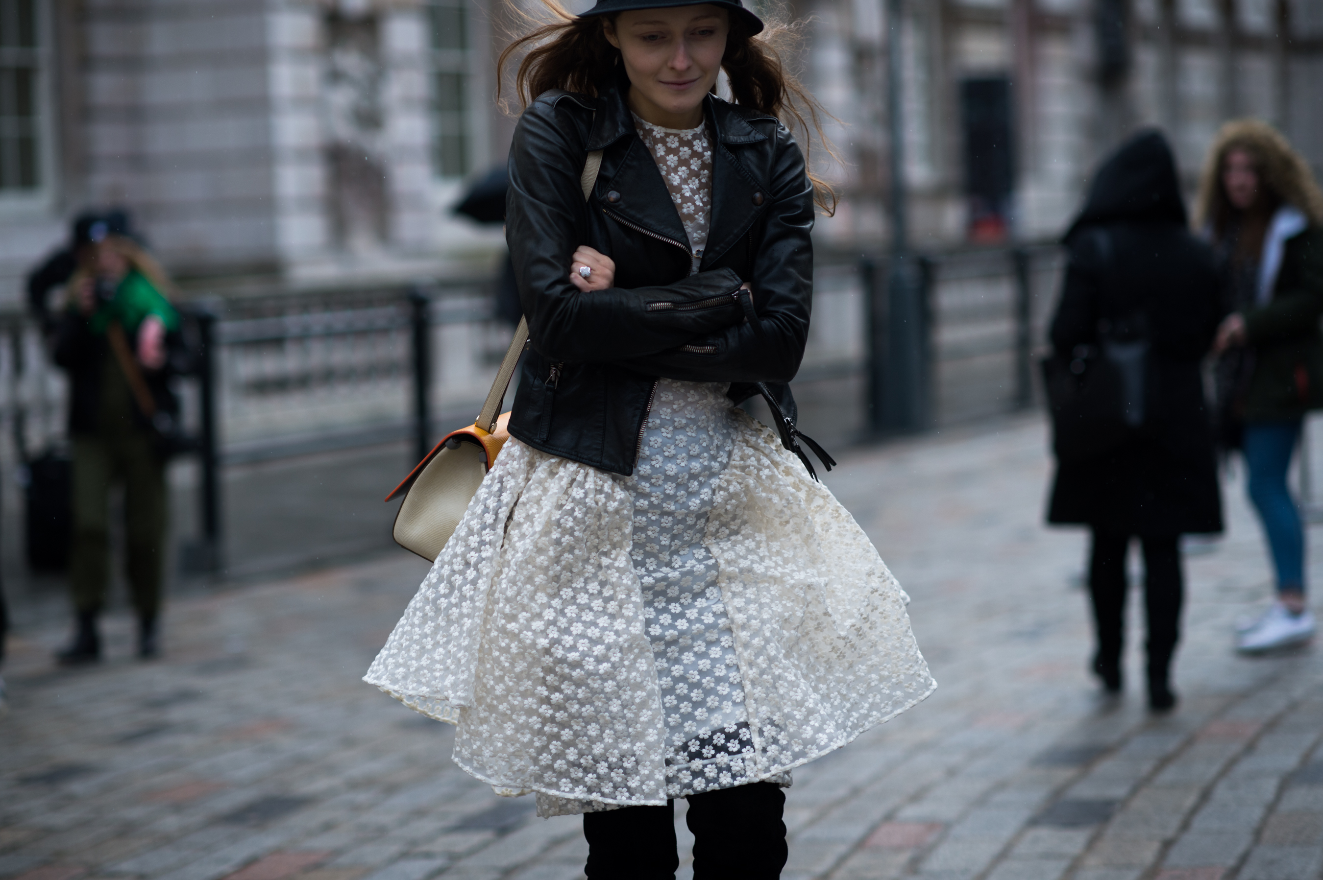 Ukrainian woman wearing Simone Rocha dress
