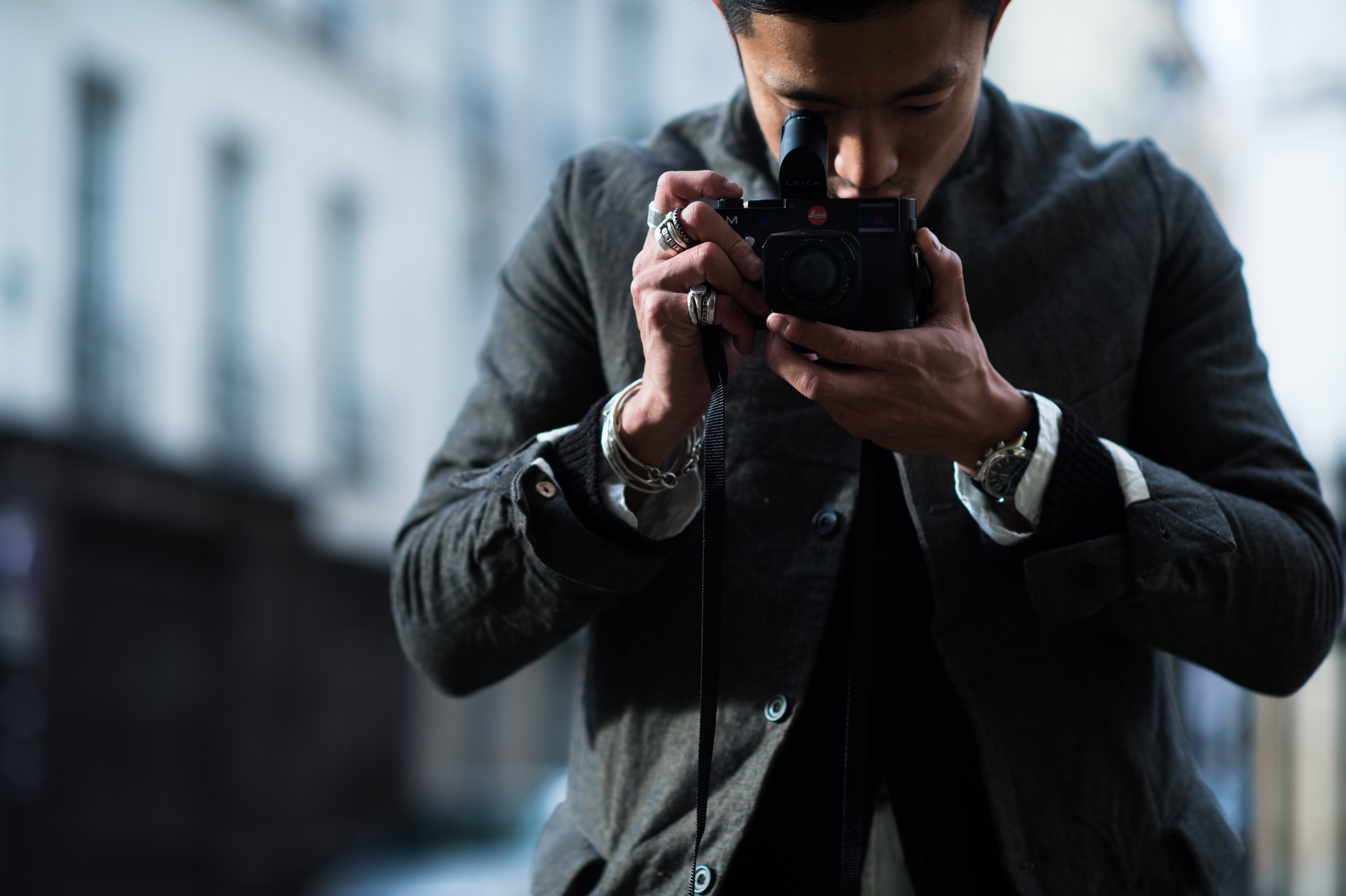 Chinese man with Leica M camera