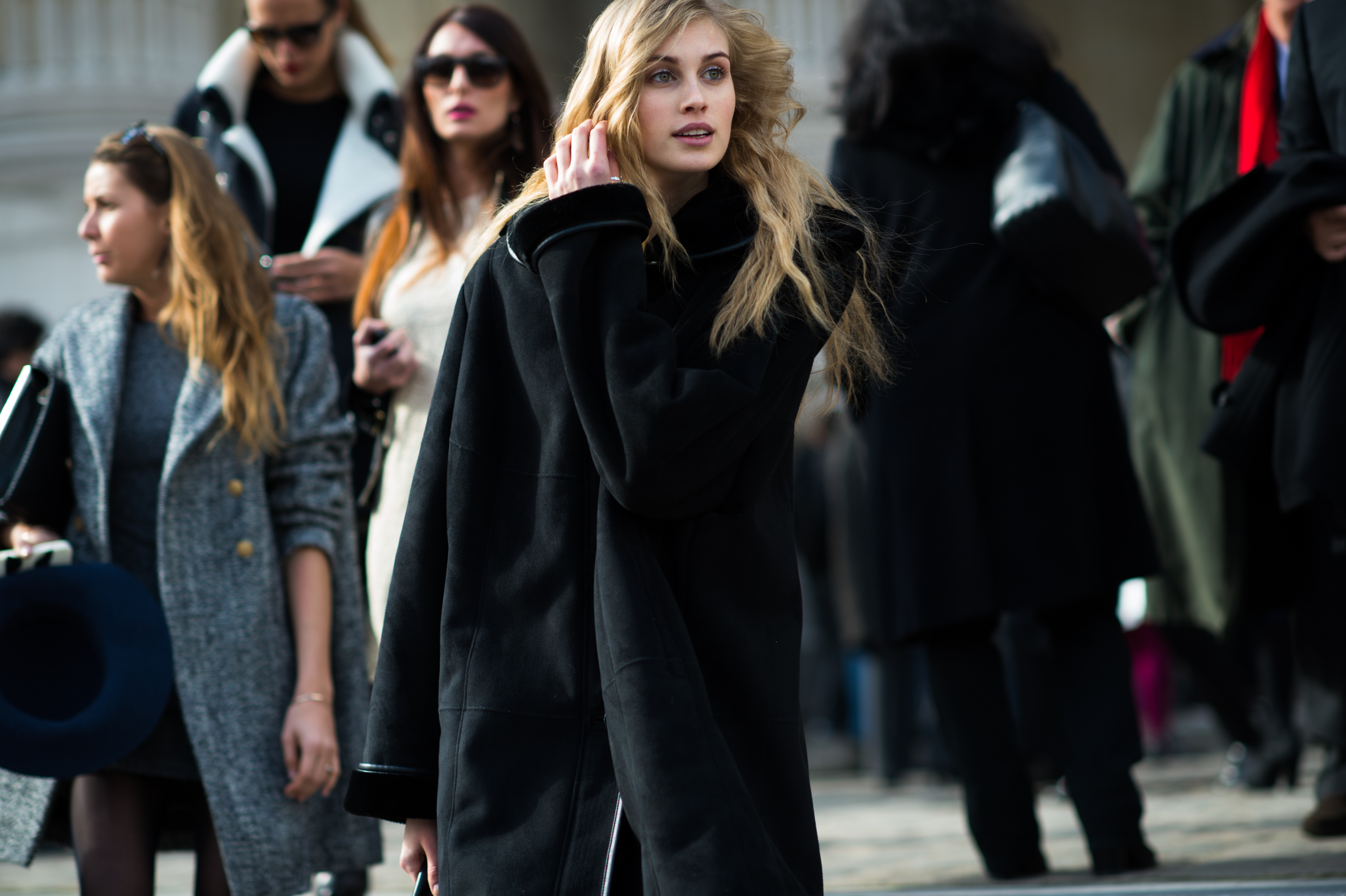 Canadian model wearing all black