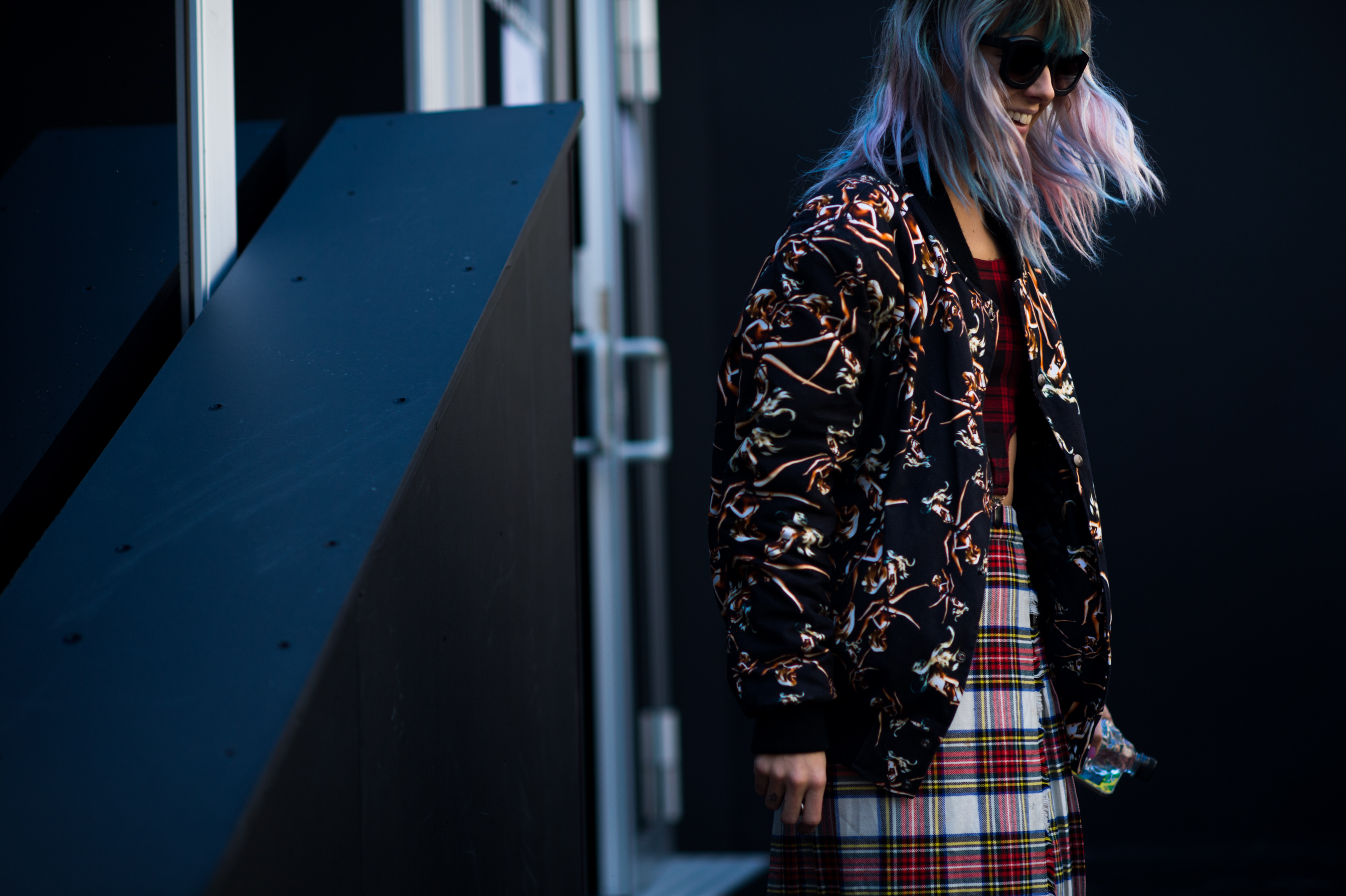 Danish model wearing Kuboraum sunglasses
