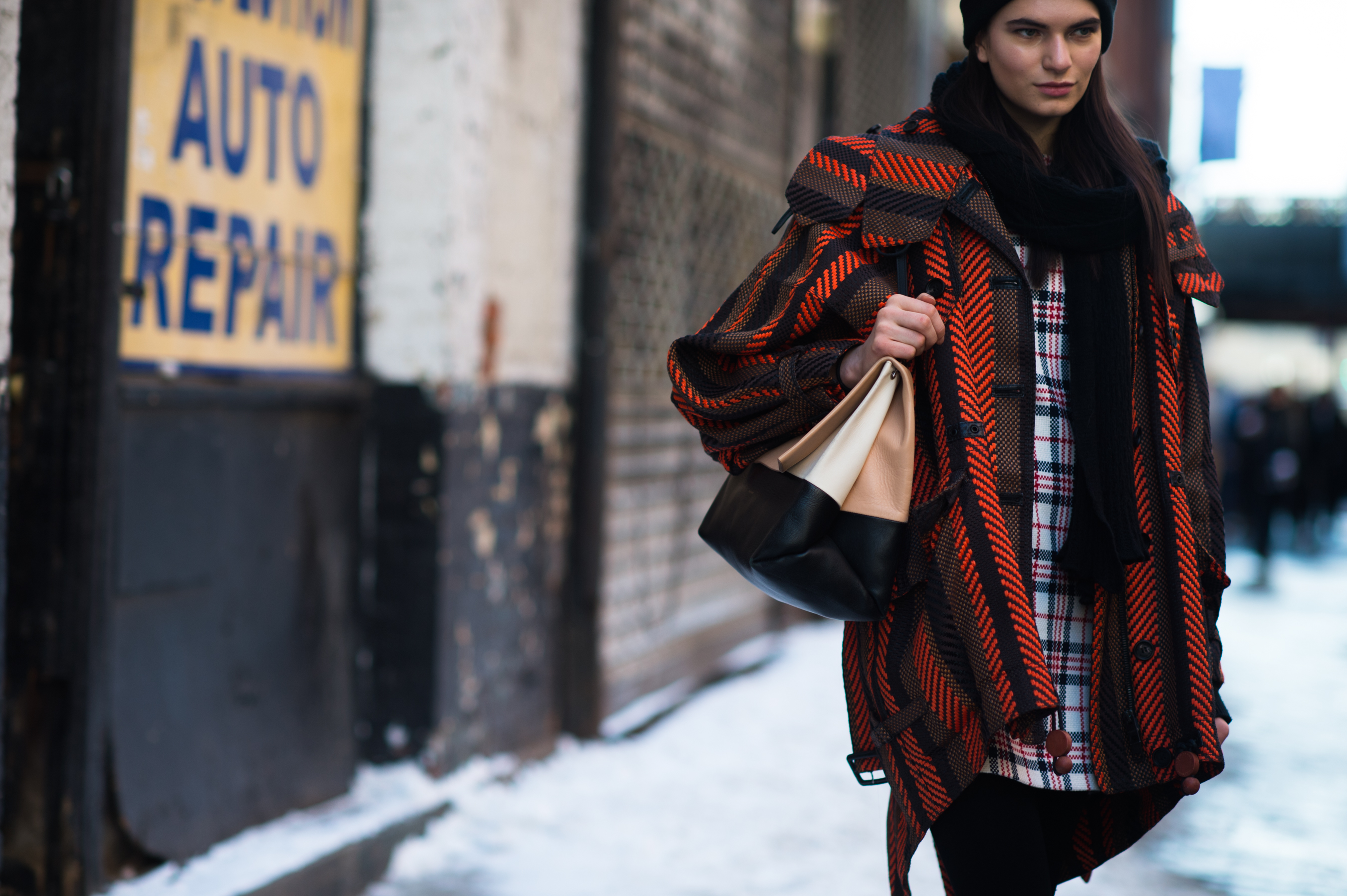 Dutch model wearing Burberry Prorsum jacket