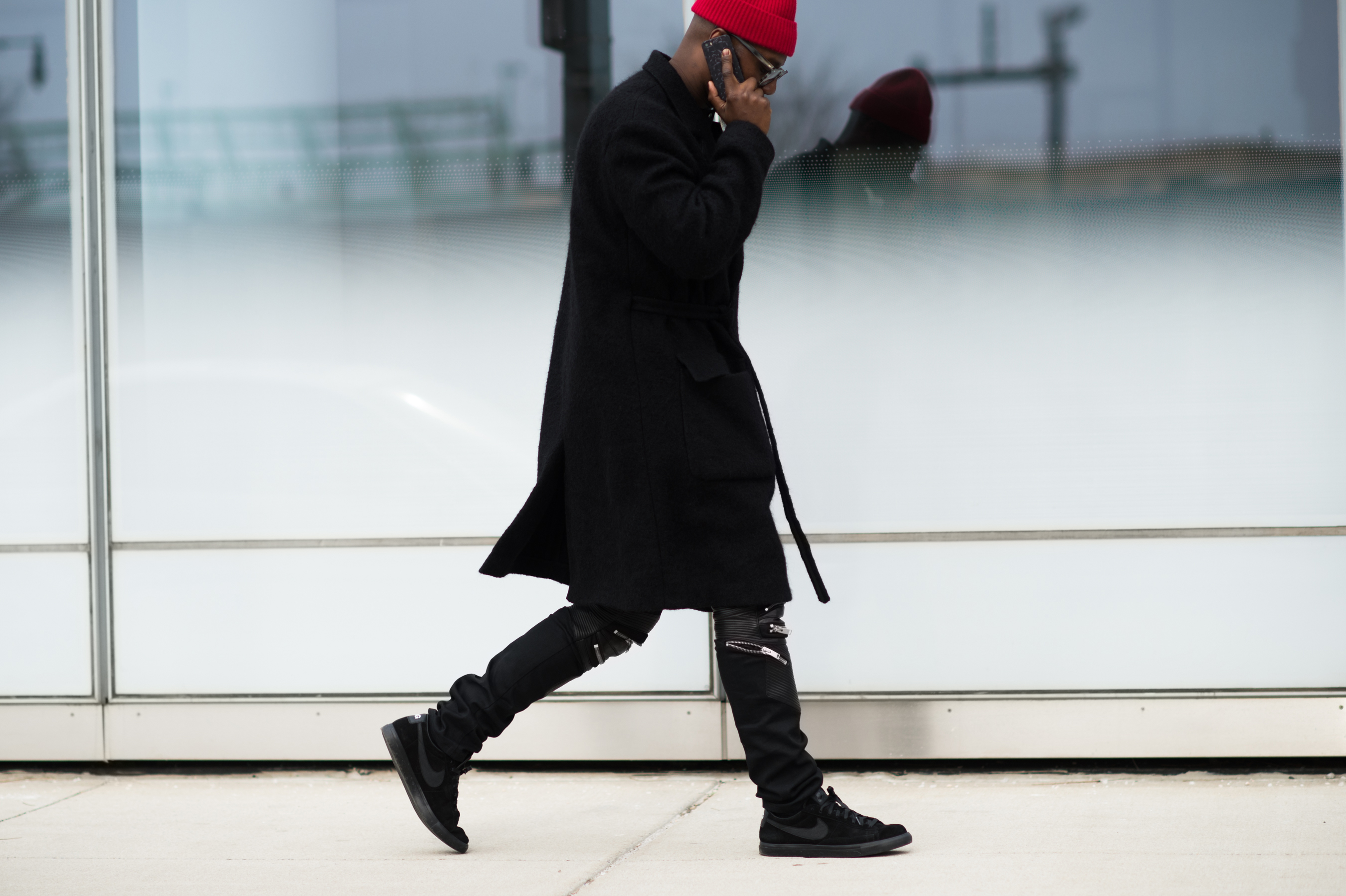 Man wearing all black in Chelsea, NY