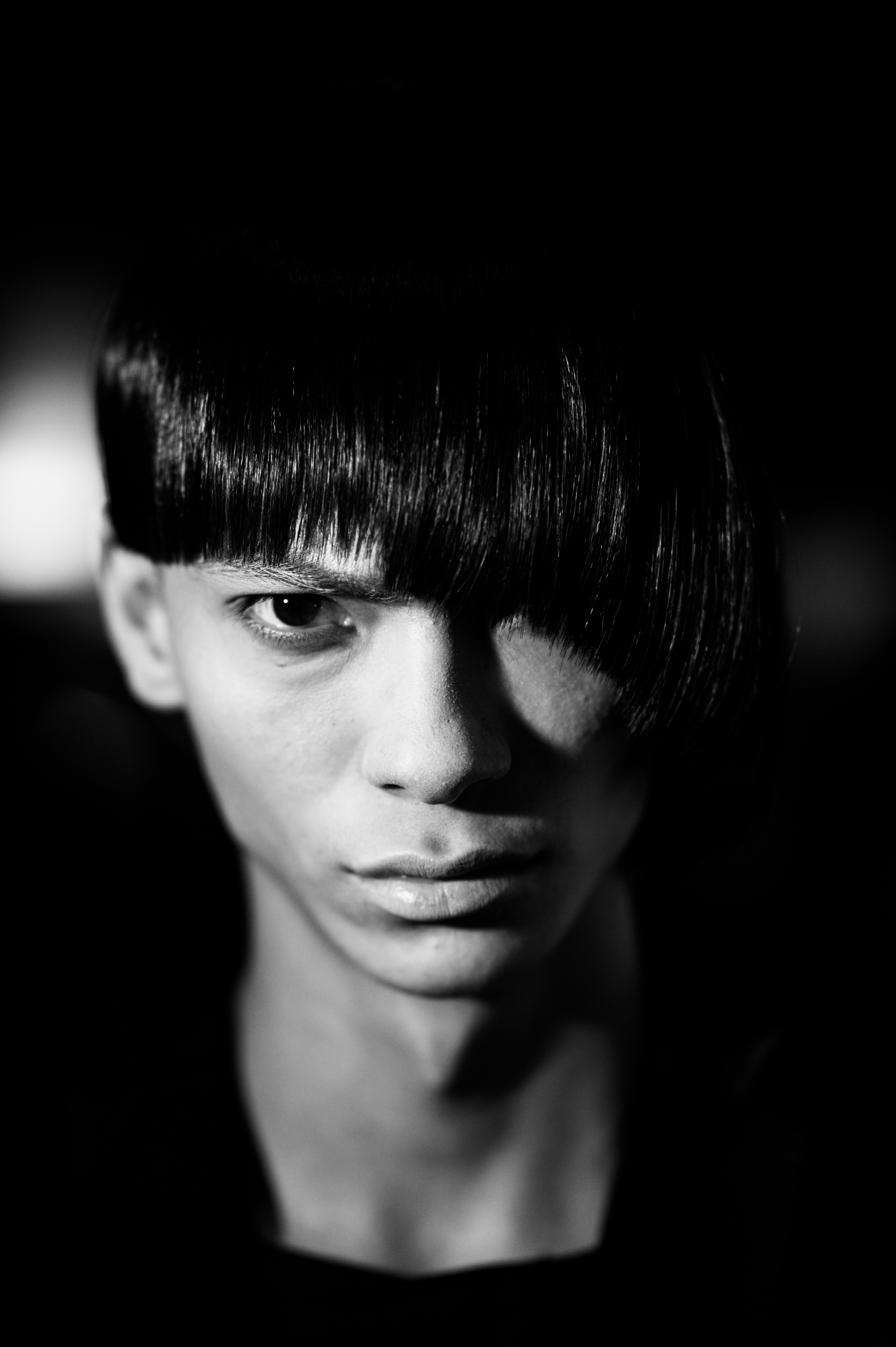 Male model portrait before fashion show