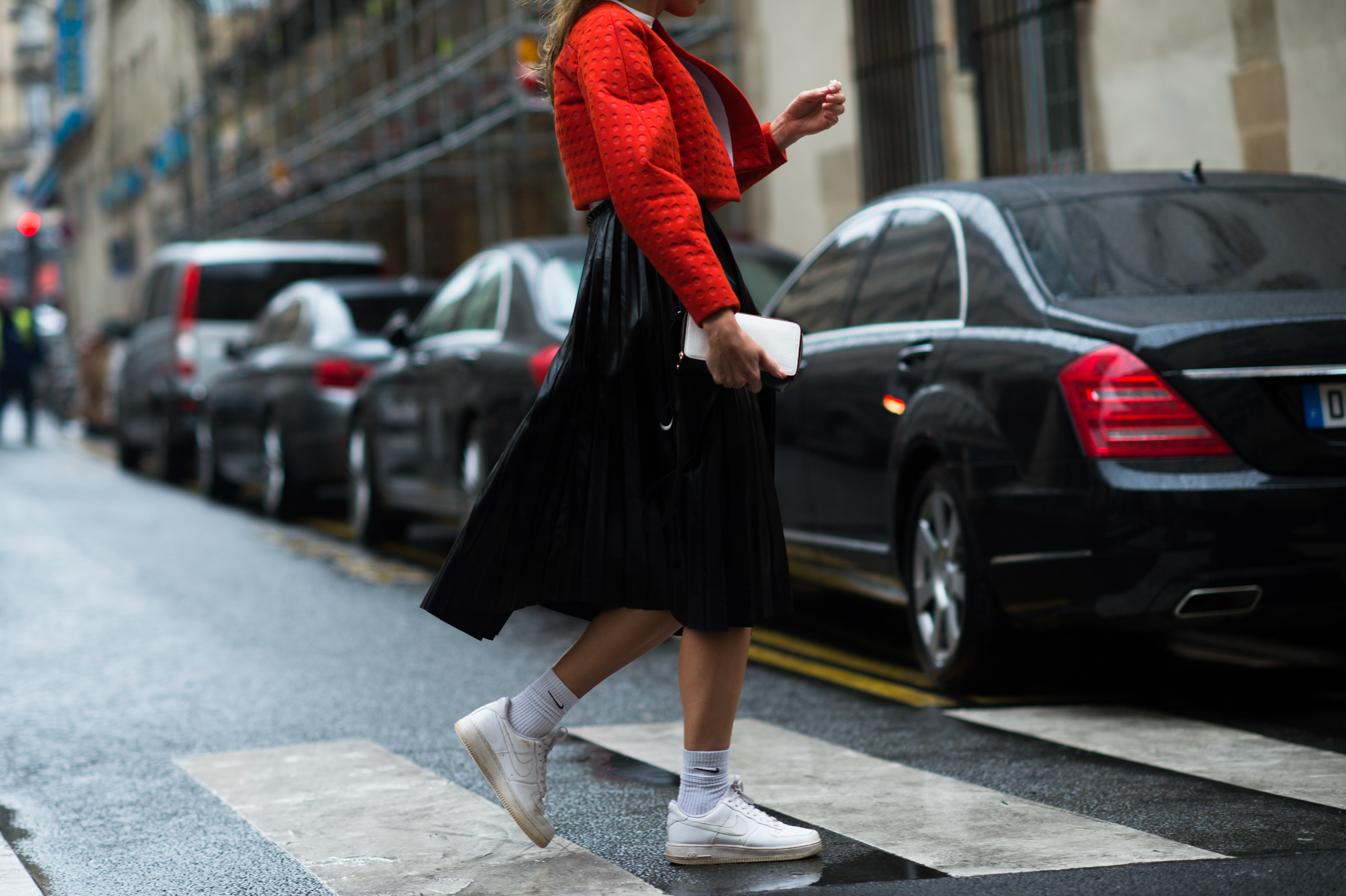 Danish blogger wearing red jacket