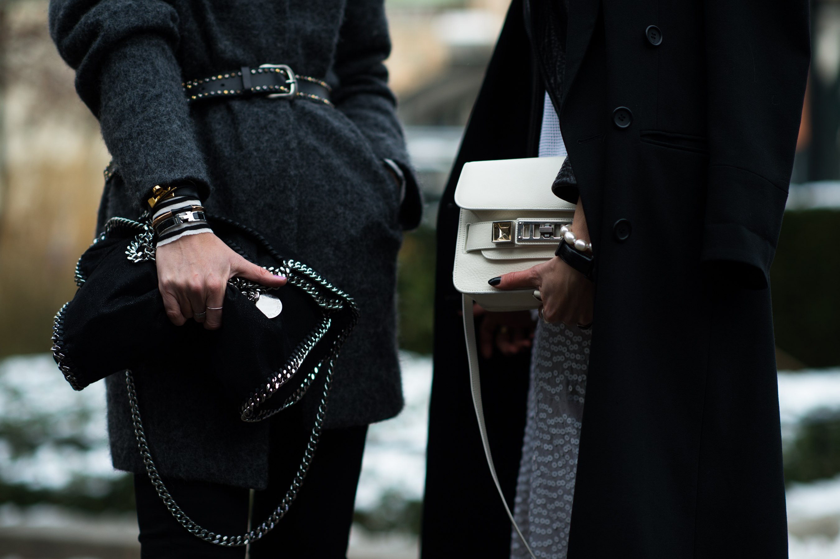 Two Norwegian women with nice bags
