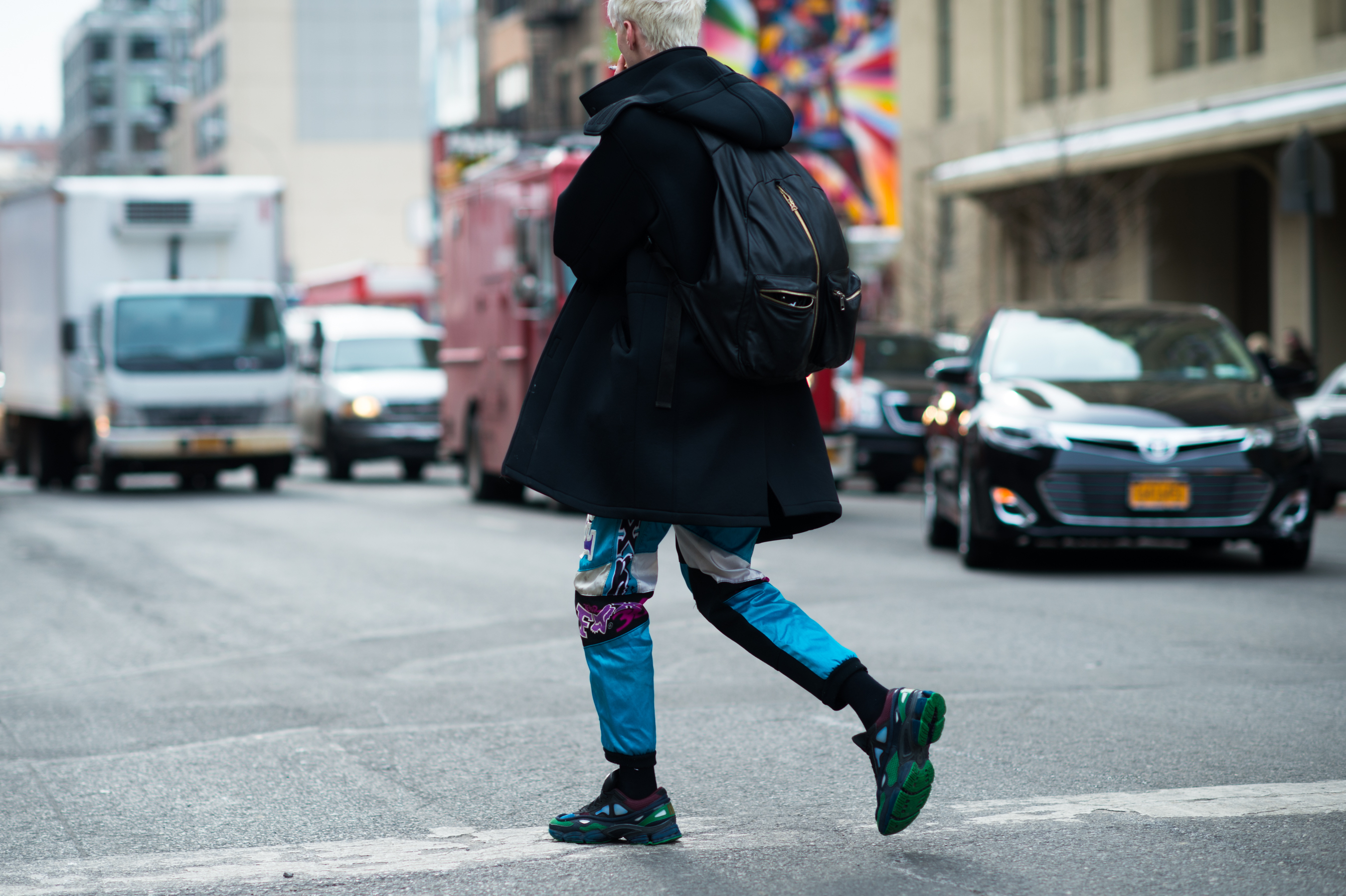 British male model wearing Raf Simons