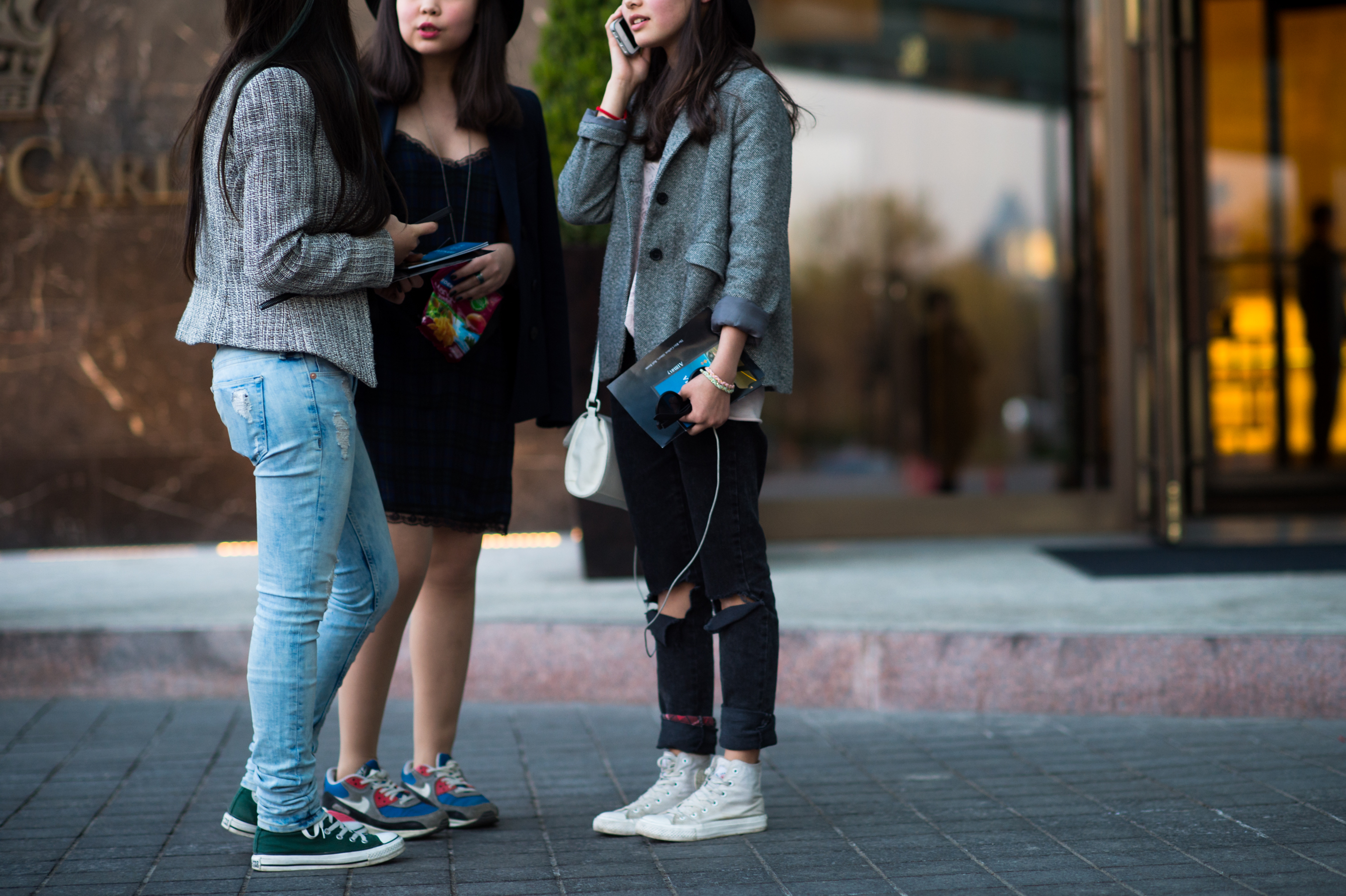 Three young girls in Kazakhstan