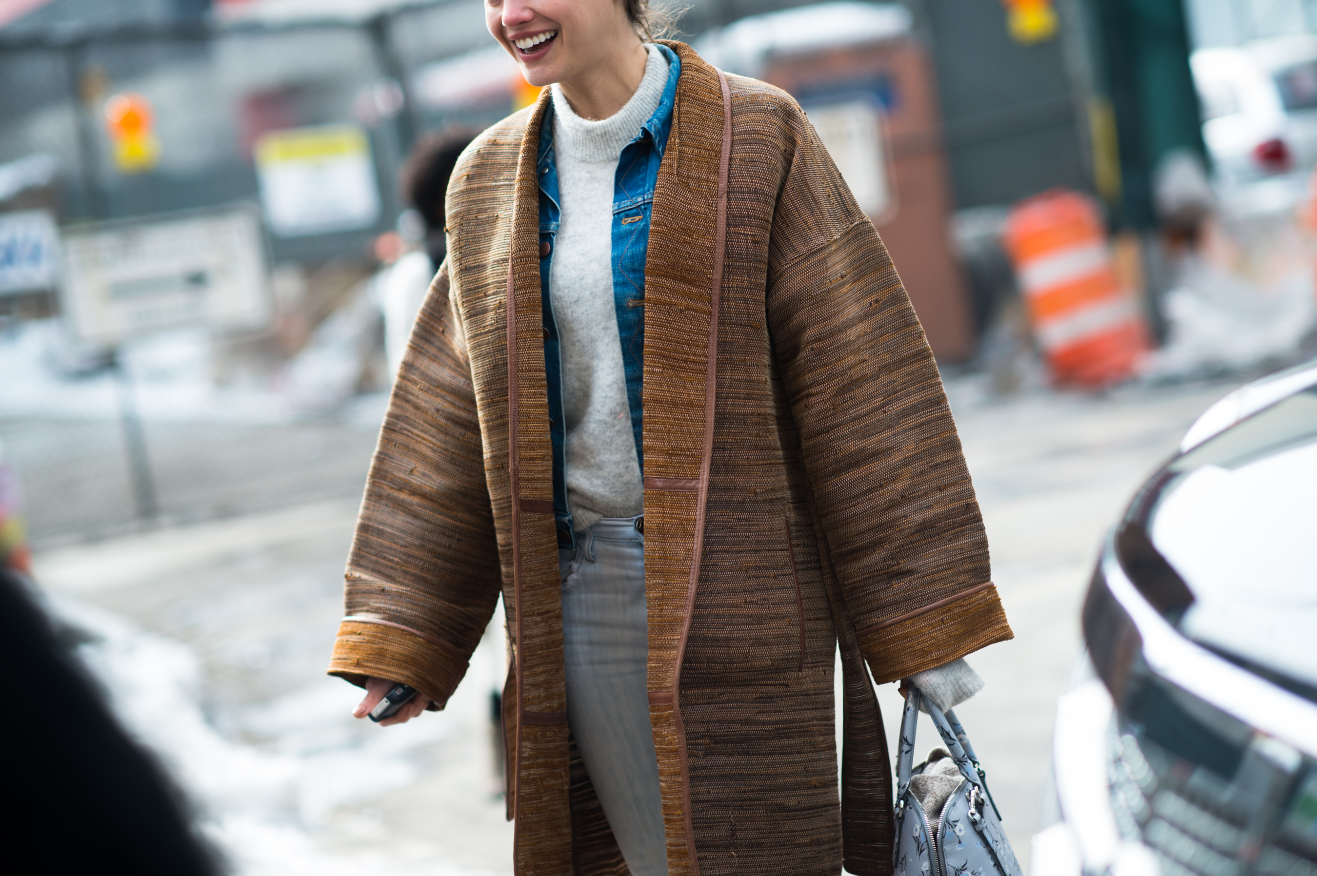 Vogue editor wearing cool jacket