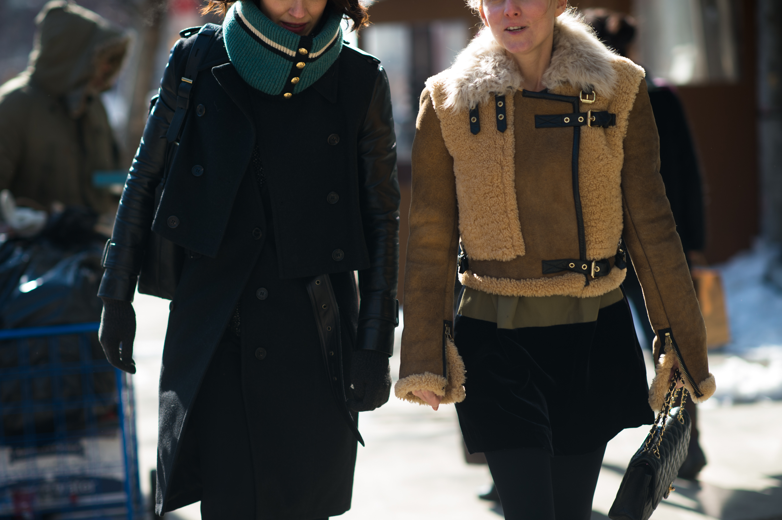 Style.com editors wearing winter jackets