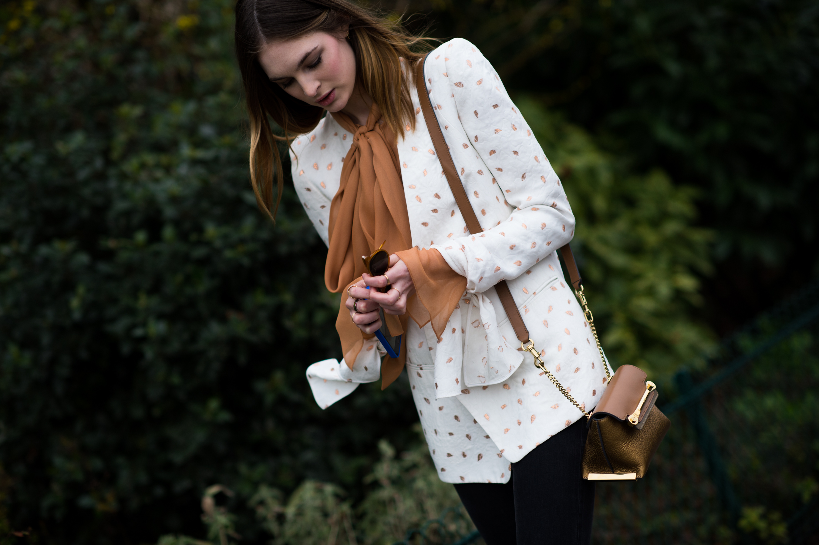 American model after Chloé show