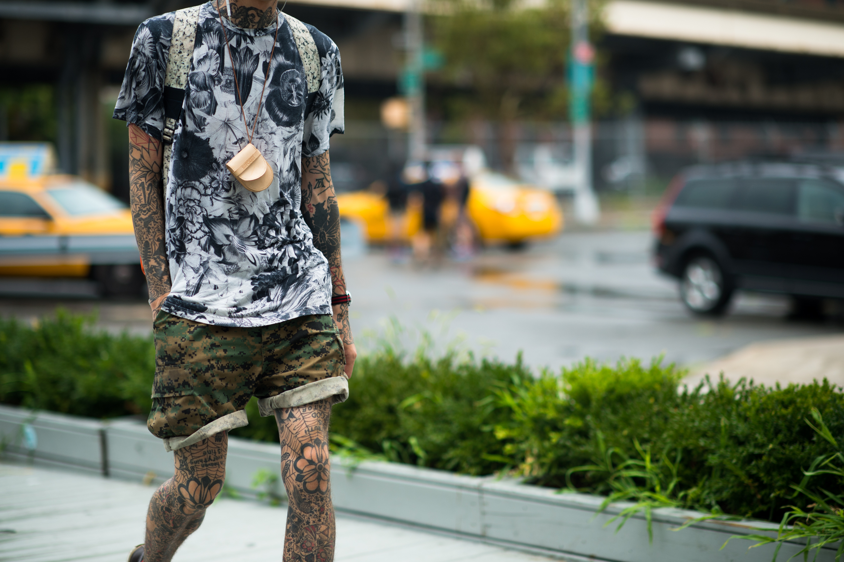 Tattooed male model in Lower East side