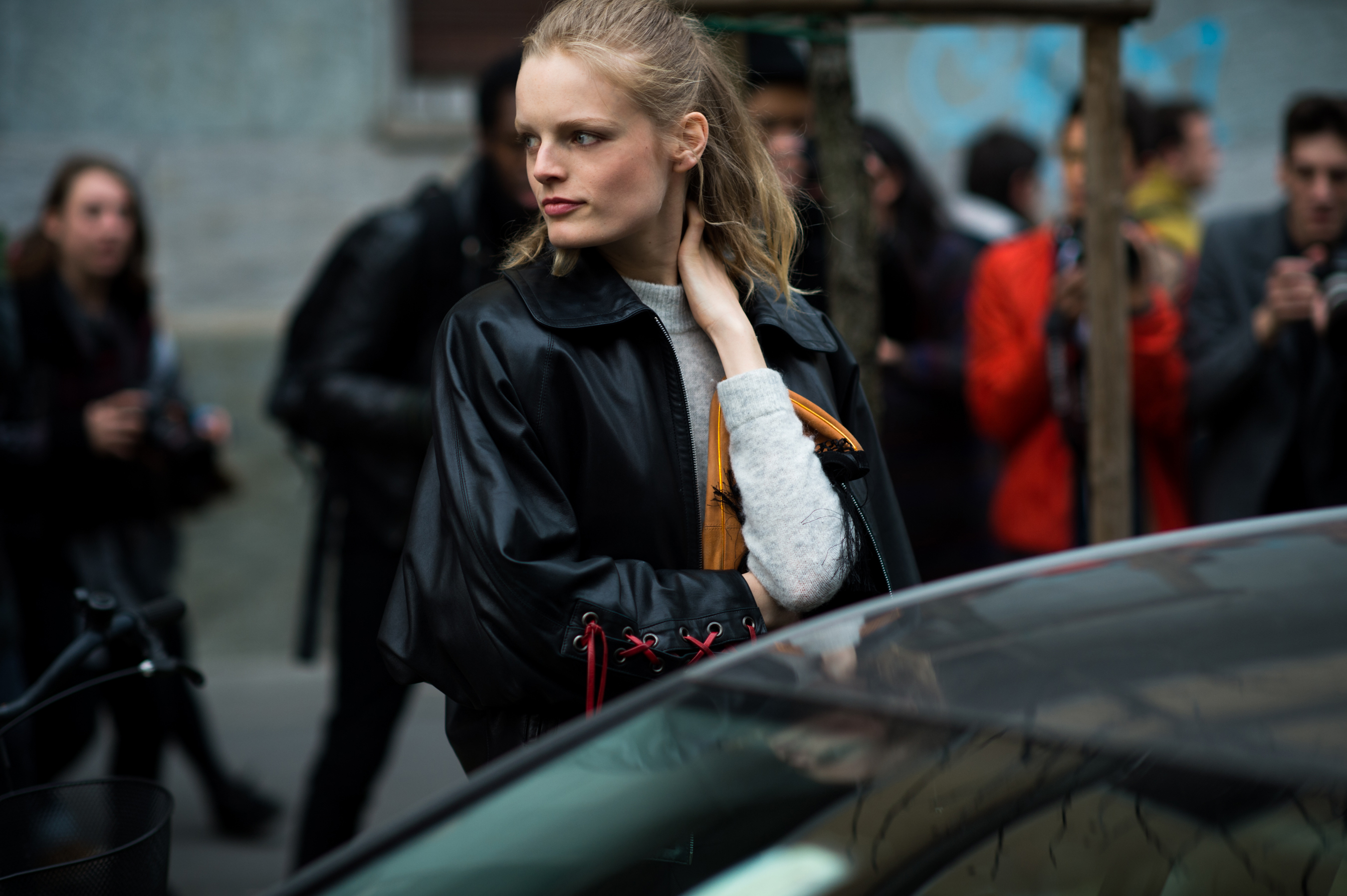 Belgian model after fashion show