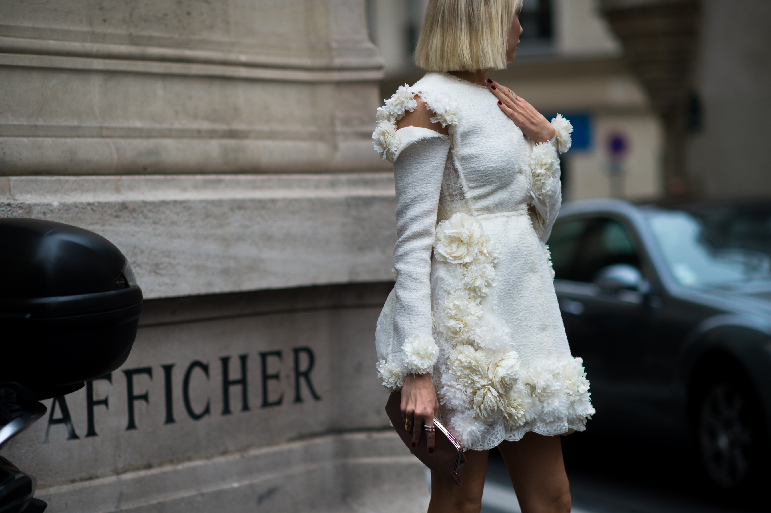 Russian woman wearing white dress