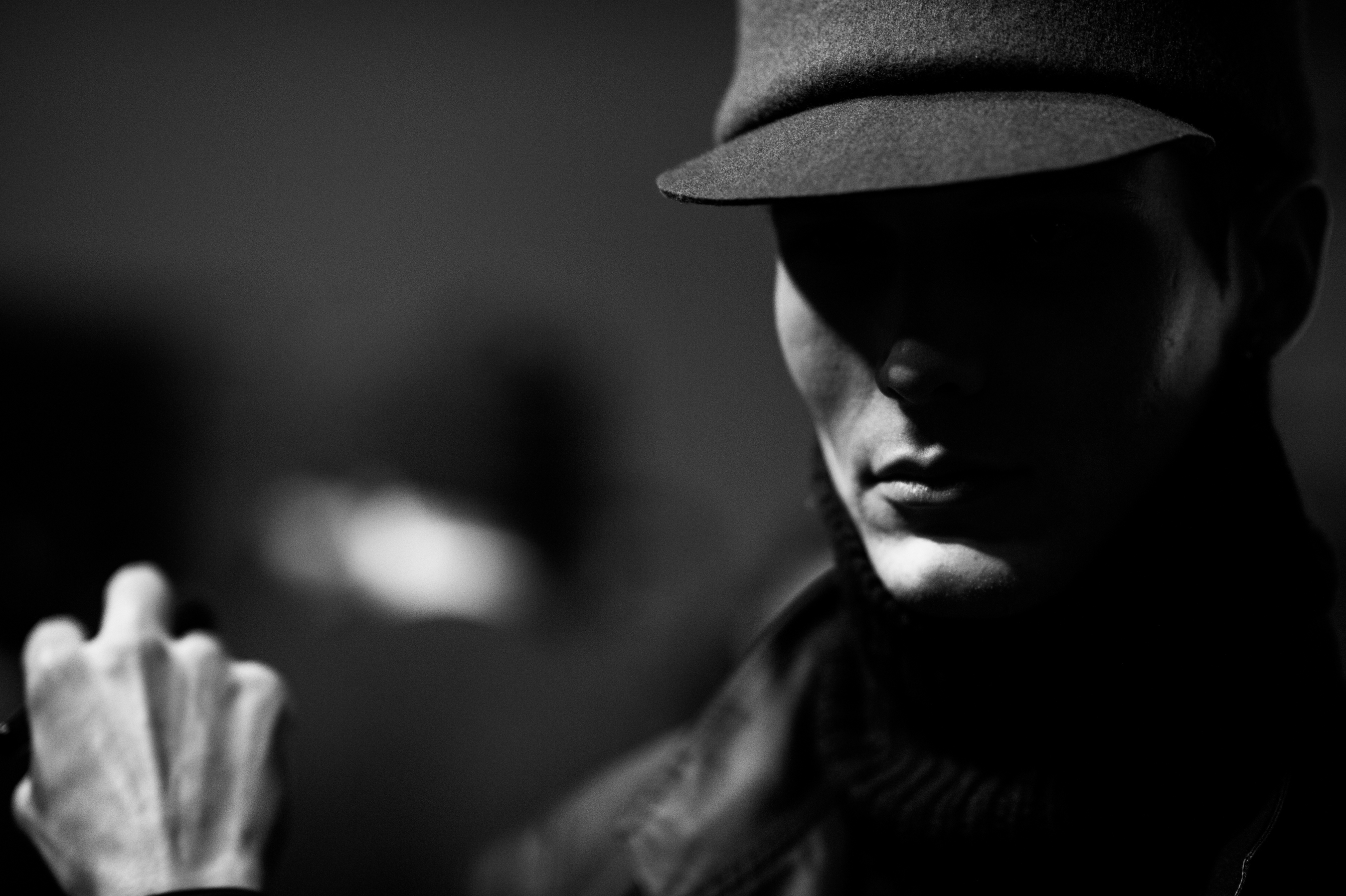 Male model in hair and makeup