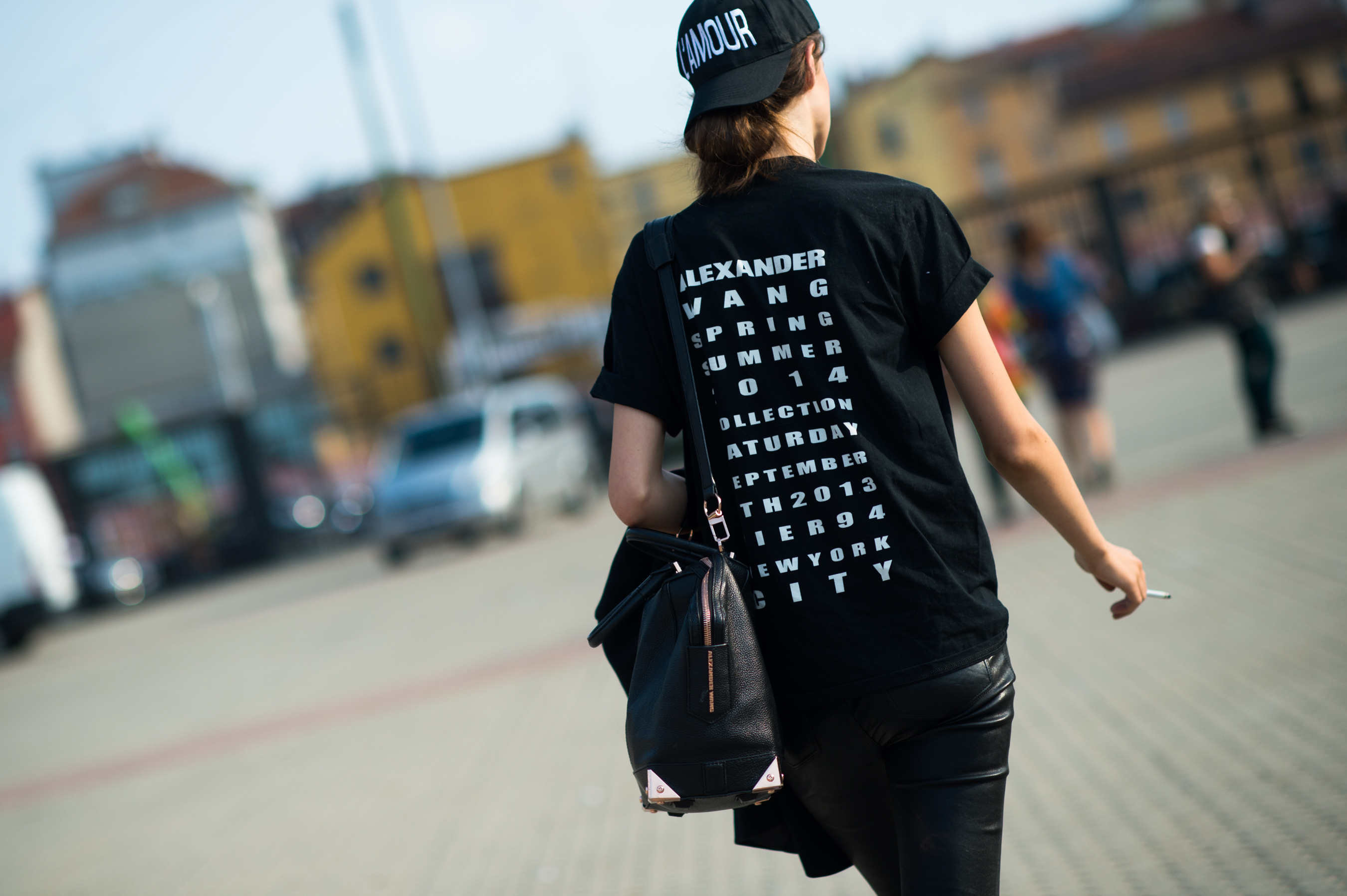 Canadian model wearing Alexander Wang shirt