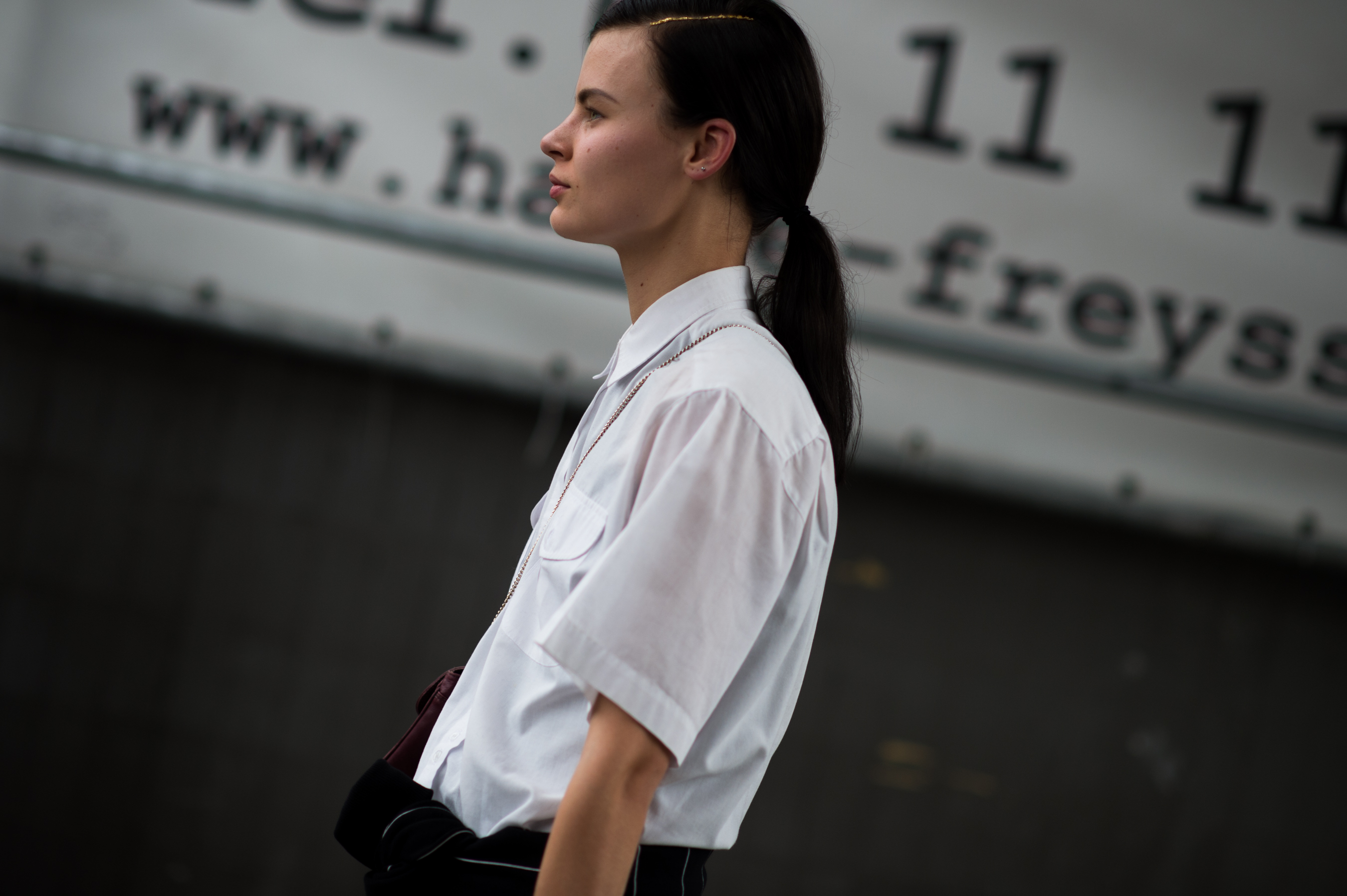 Dutch model after the SS14 Lanvin show