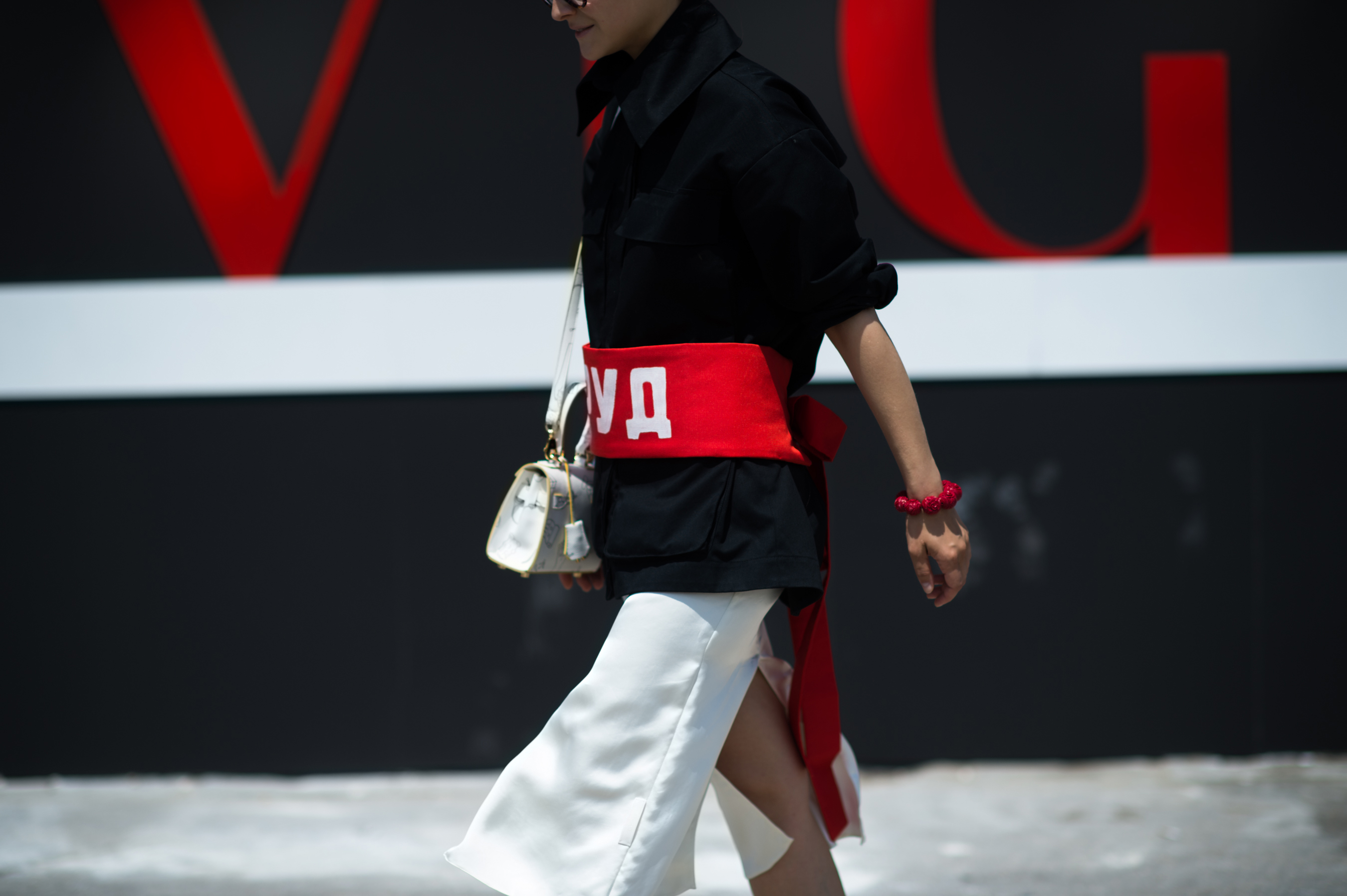 Ukrainian woman at Pitti Uomo 86