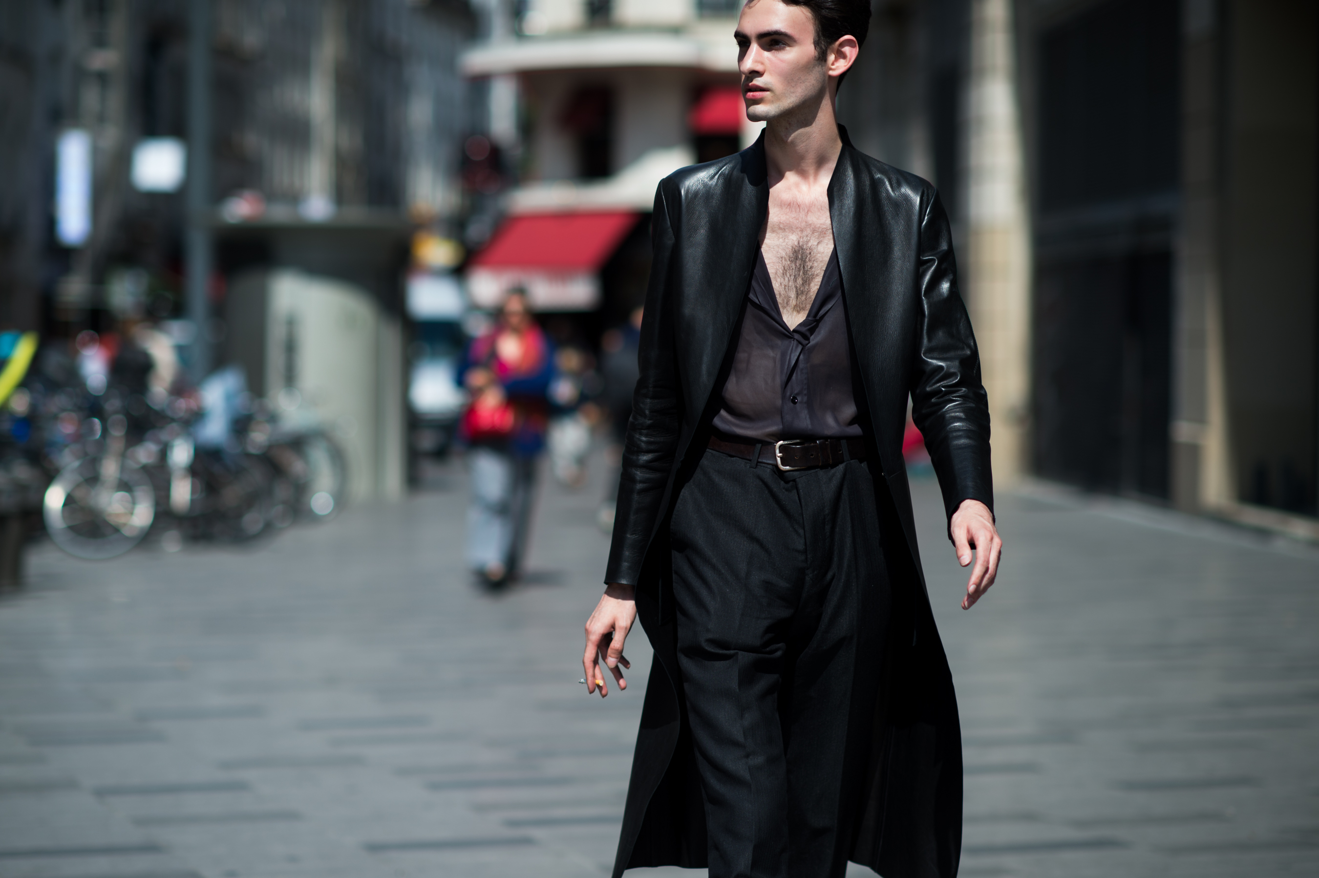 Man wearing all black in France