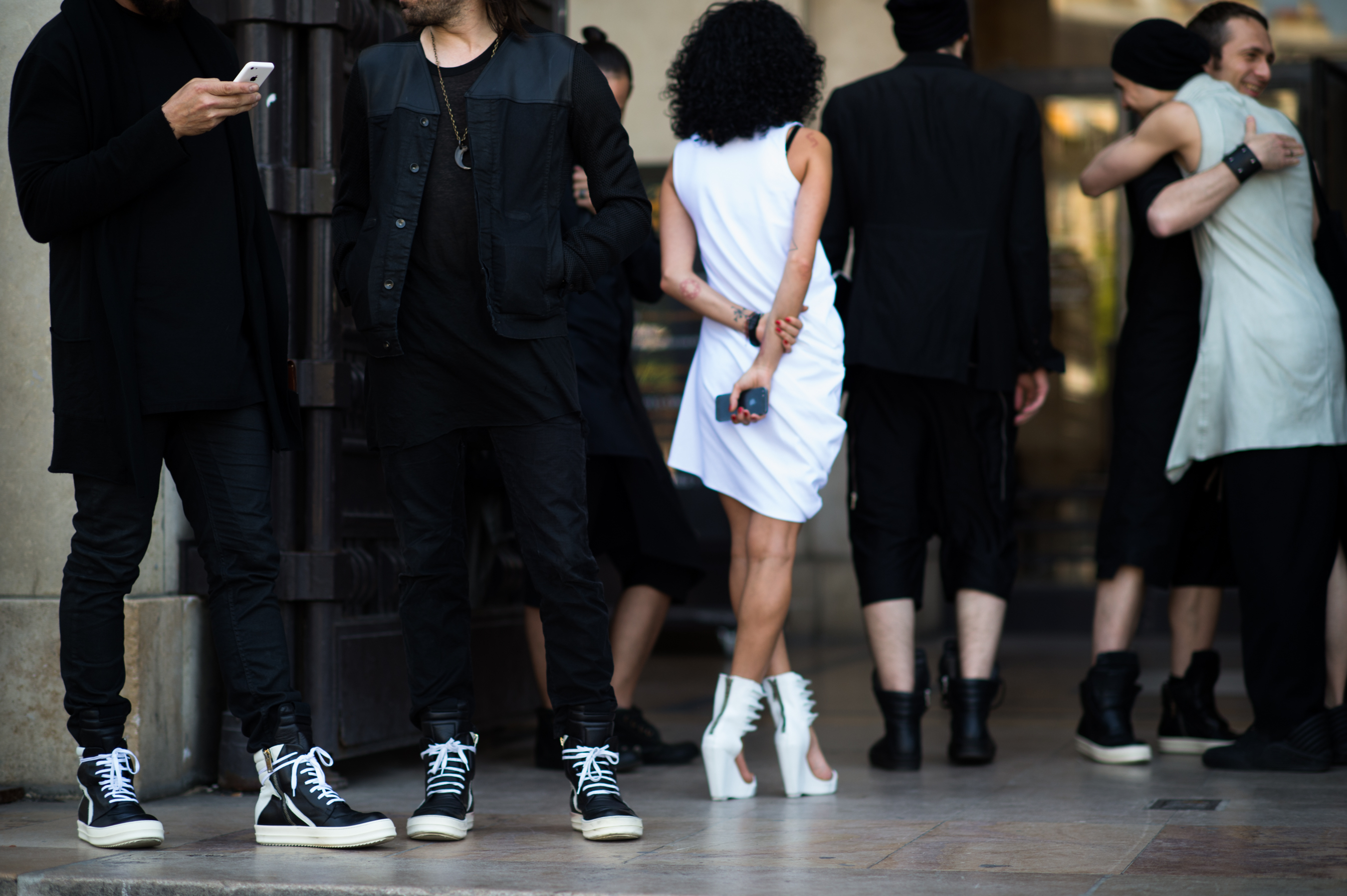 Group of people wearing all black