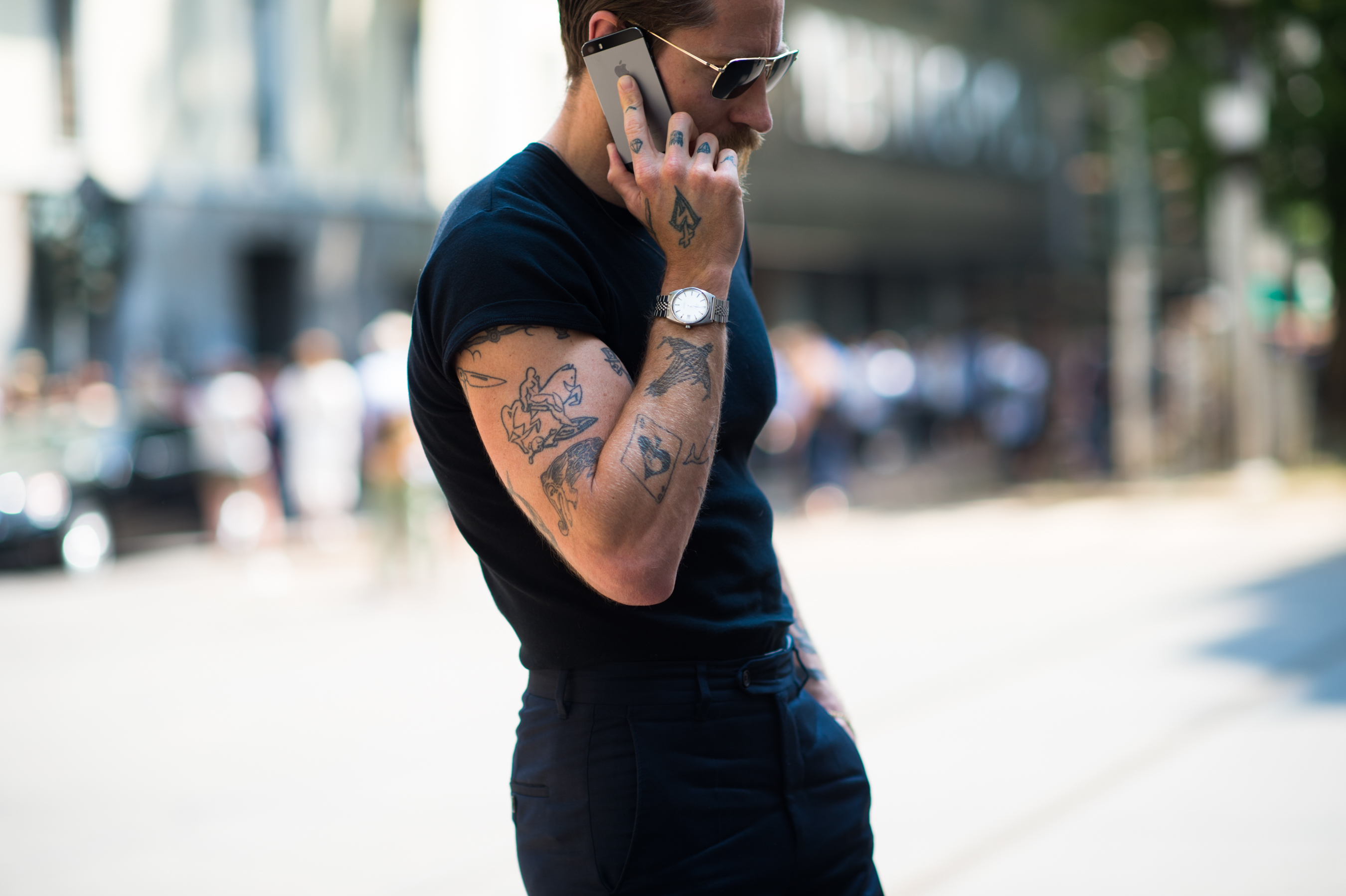 MyTheresa buyer in Italy with tattoos