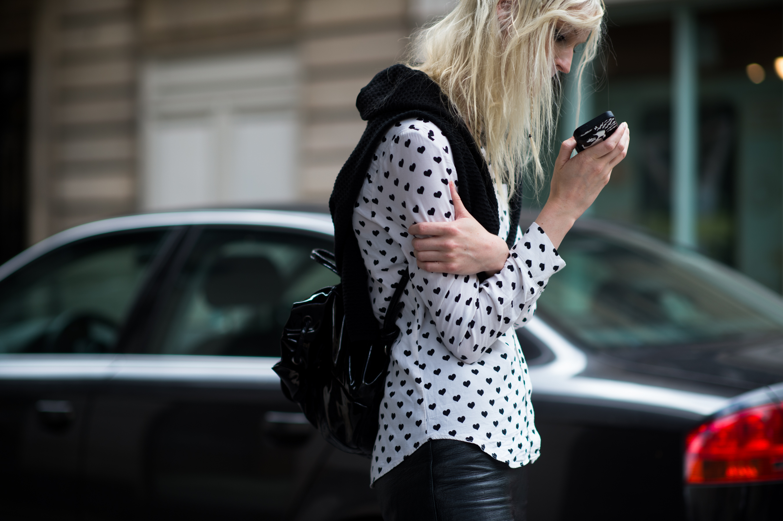 British blonde model in France