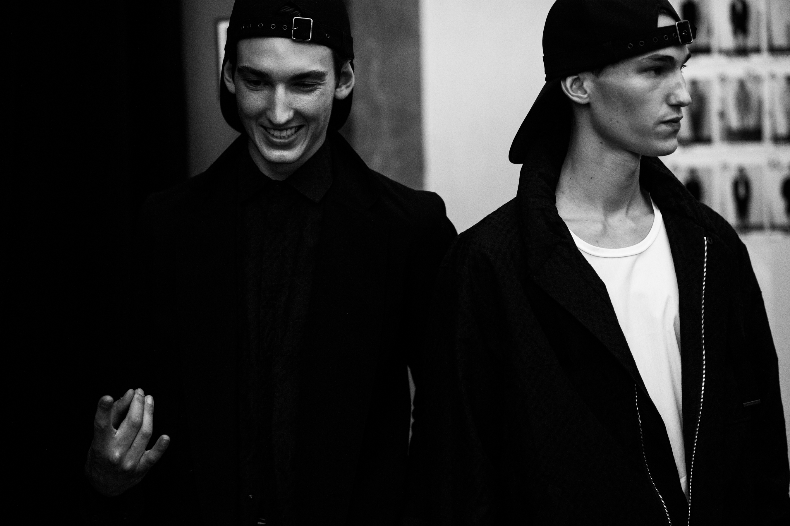Models Callum Rockall and Kristoffer Hasslevall