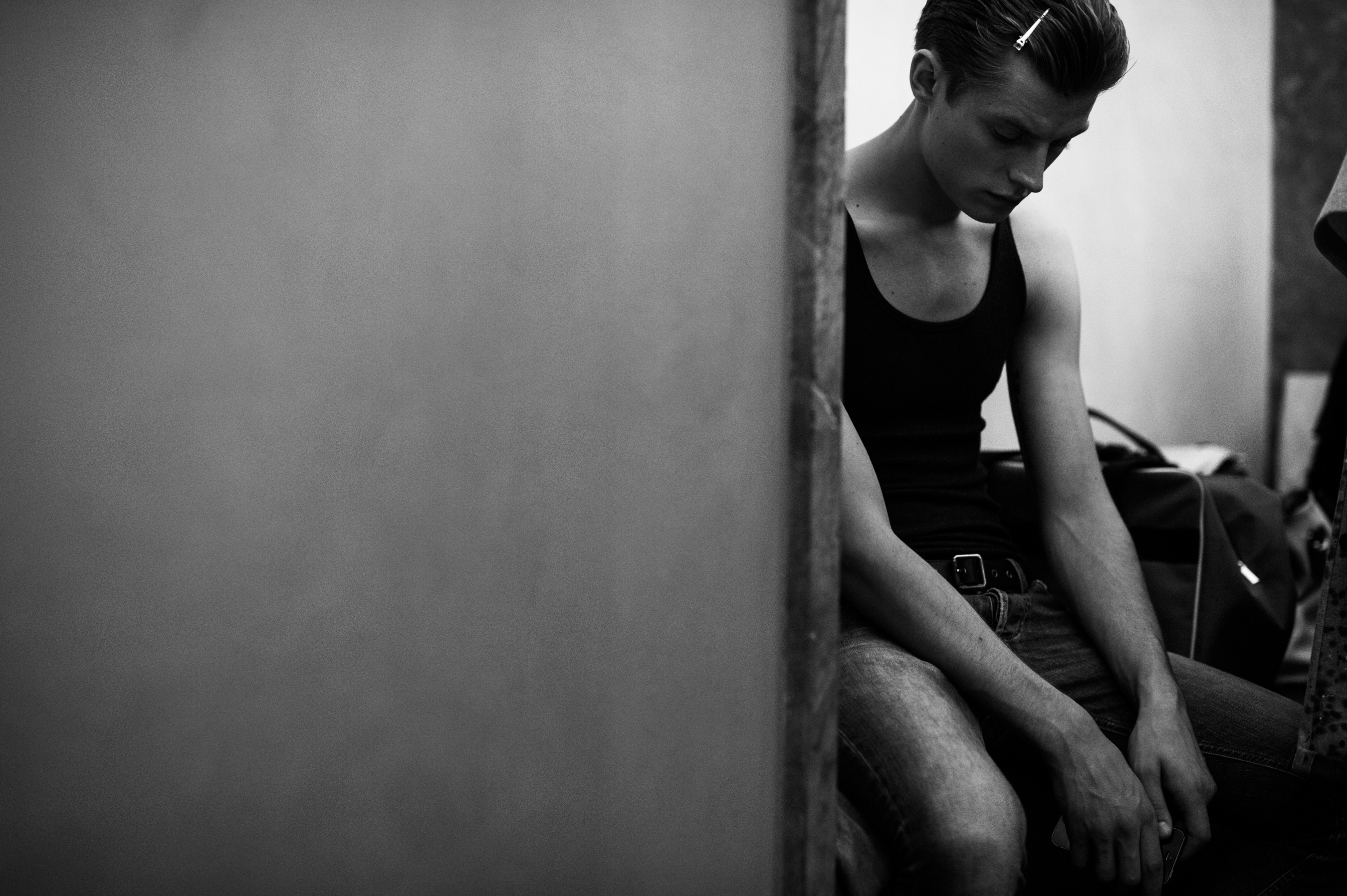 Latvian male model Janis Ancens