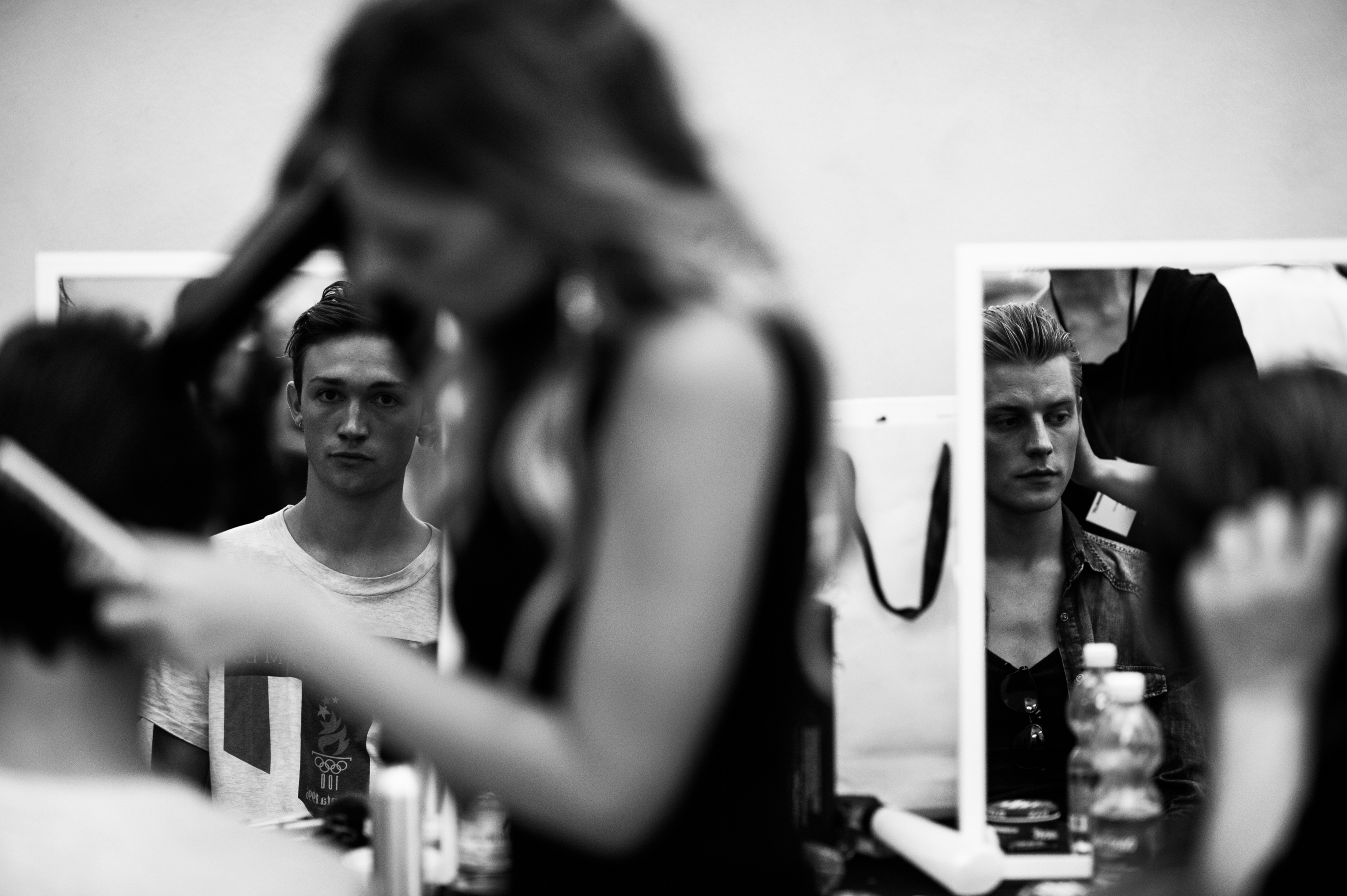 Male models Joey Rogers and Janis Ancens